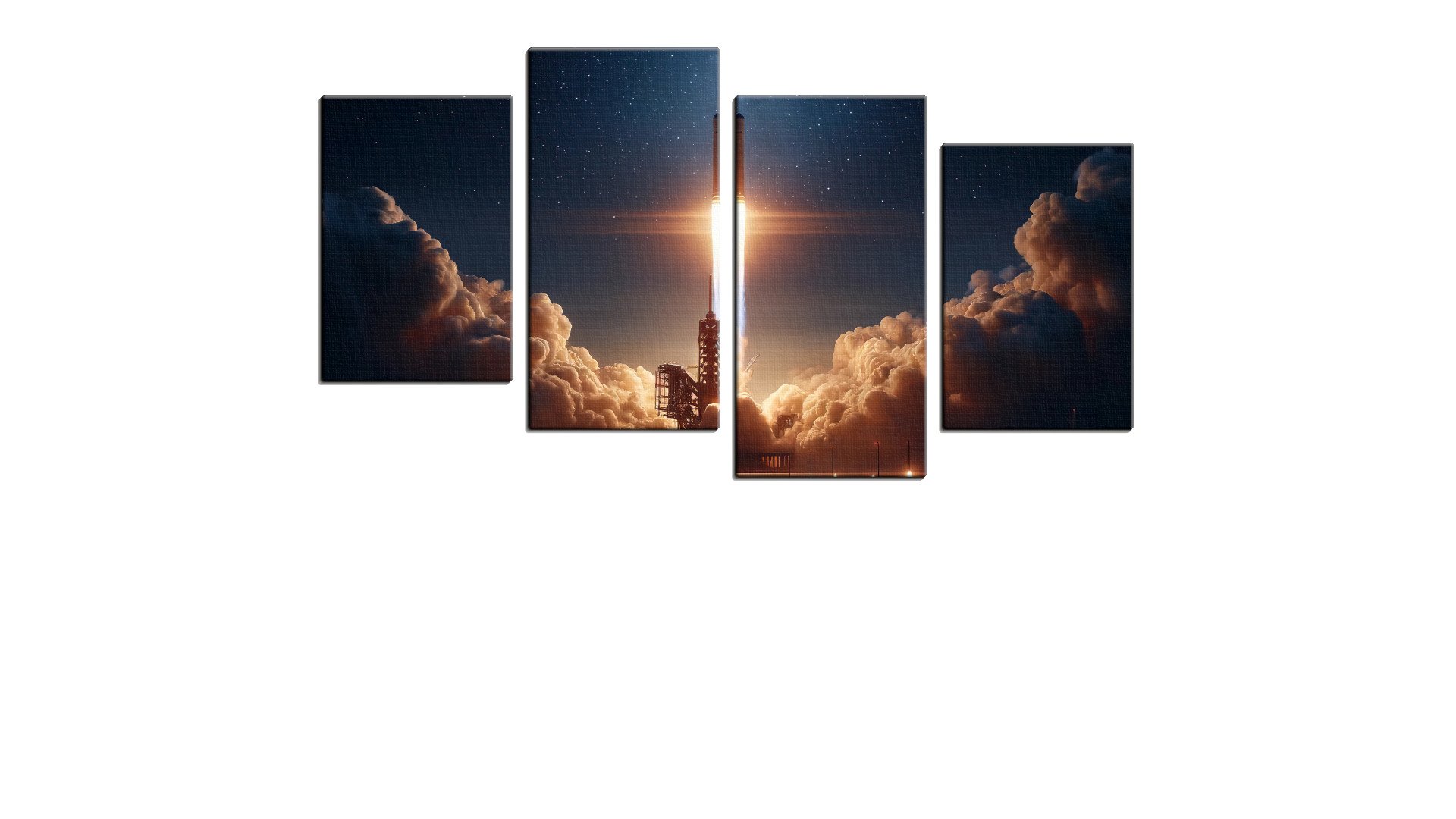 Mighty Rocket Blast Off at Dusk