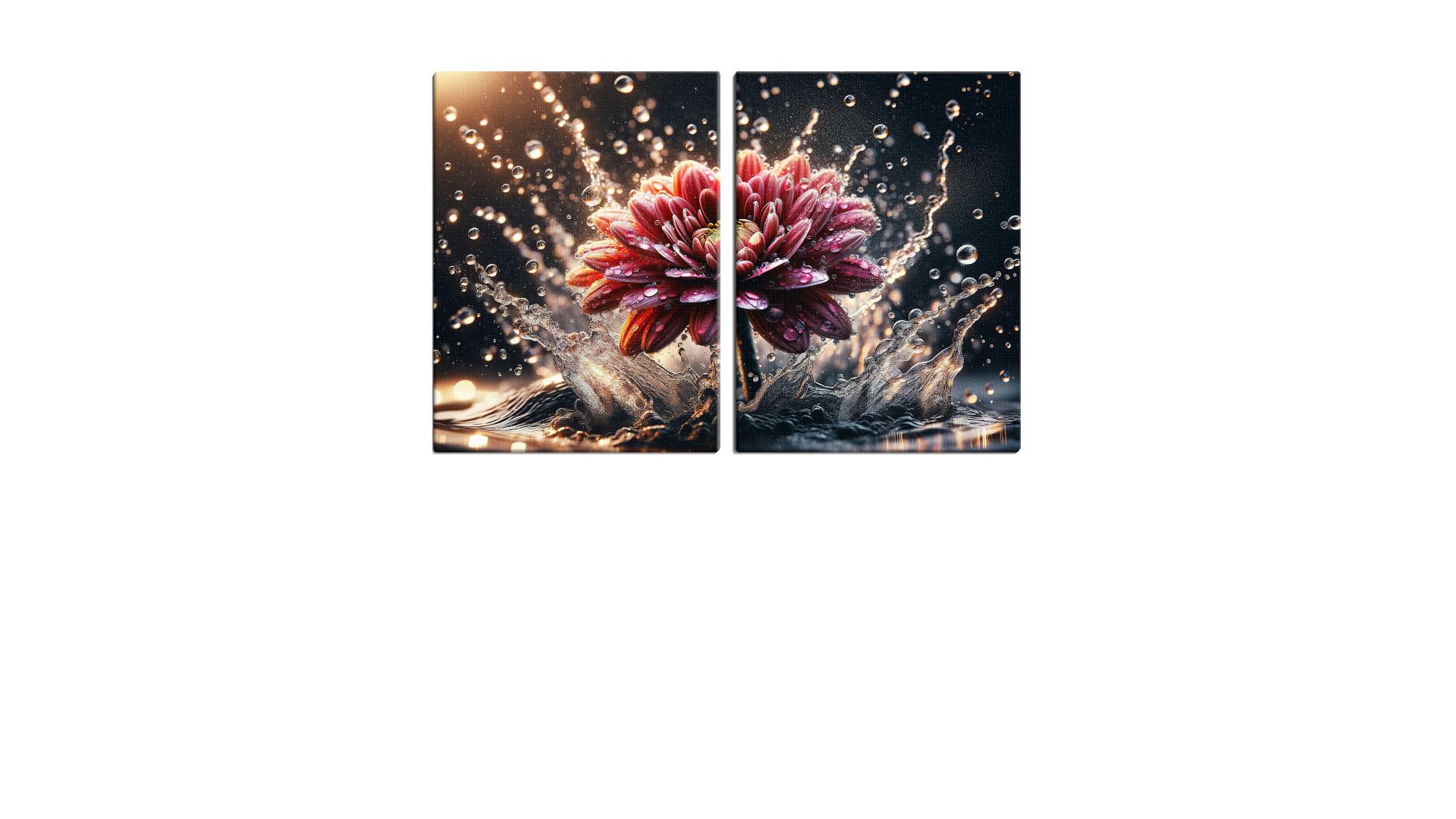 Crimson Flower Splashing Down