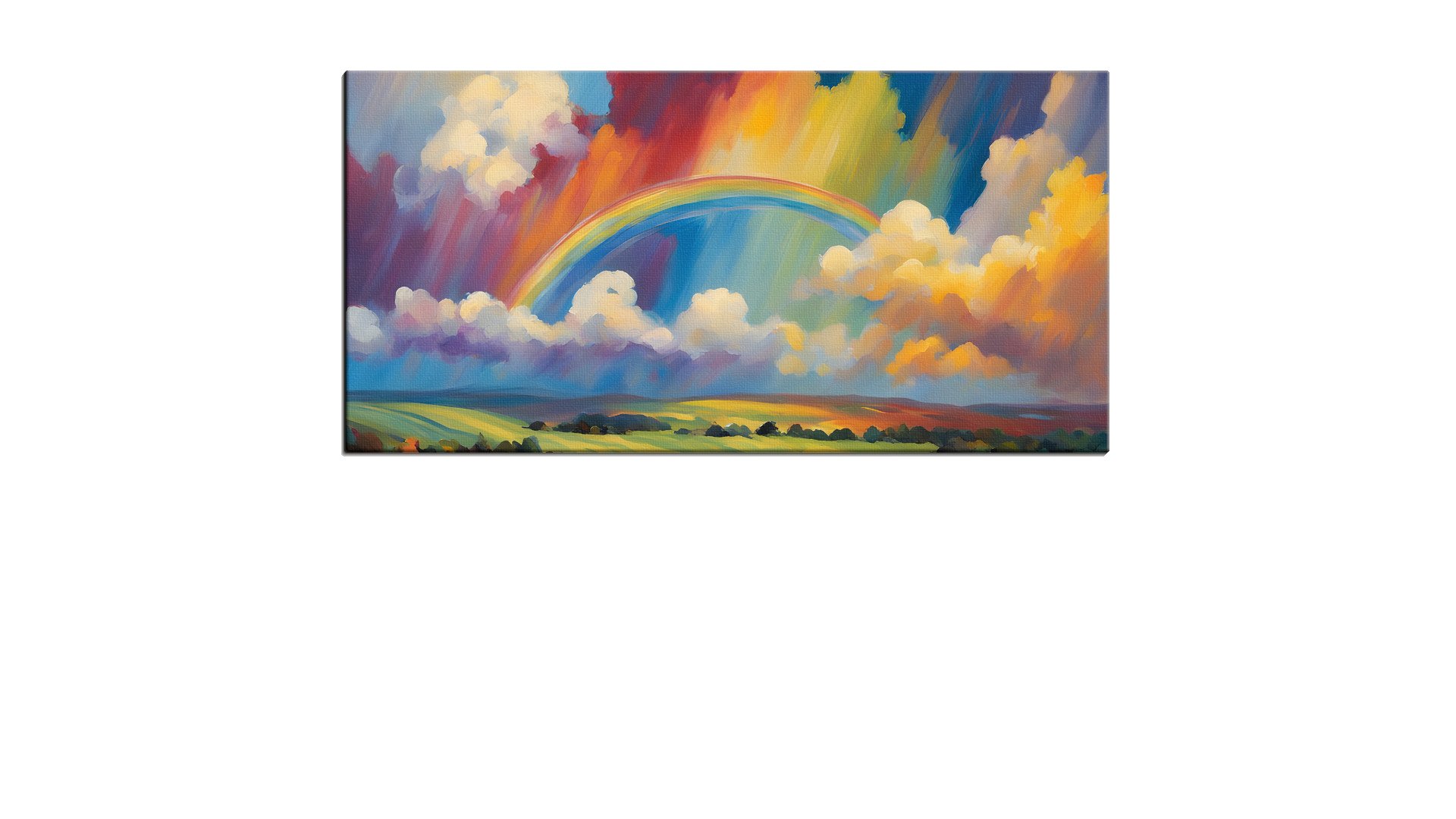 Painted Rainbow over a Country Road