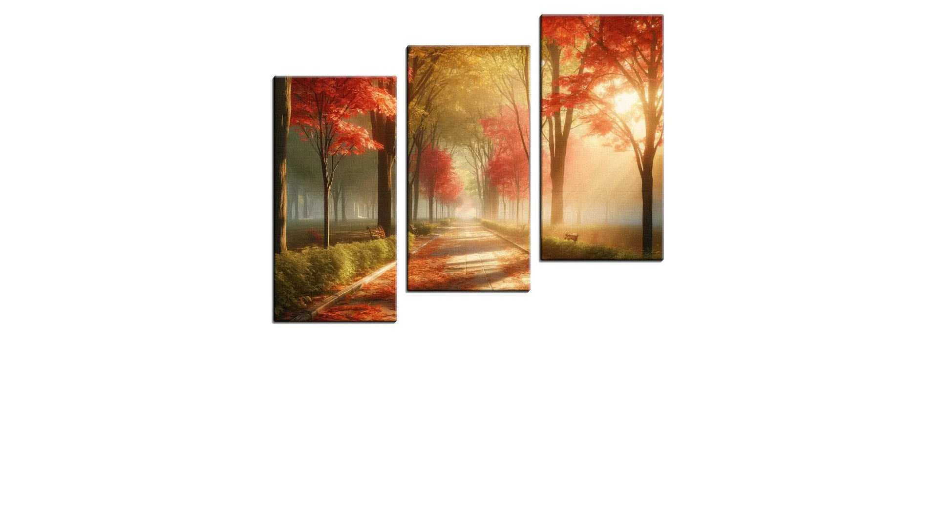 Tranquil Row Of Trees over a Gravel Road