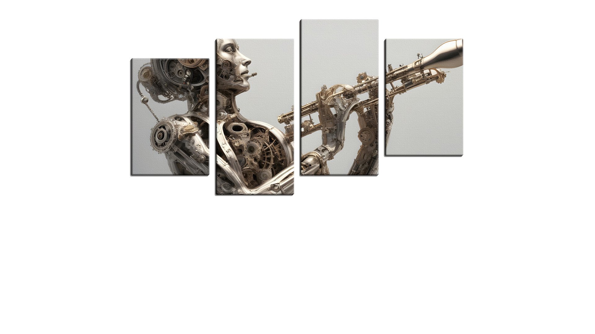 Cog Statue of a Wind Instrument Musician