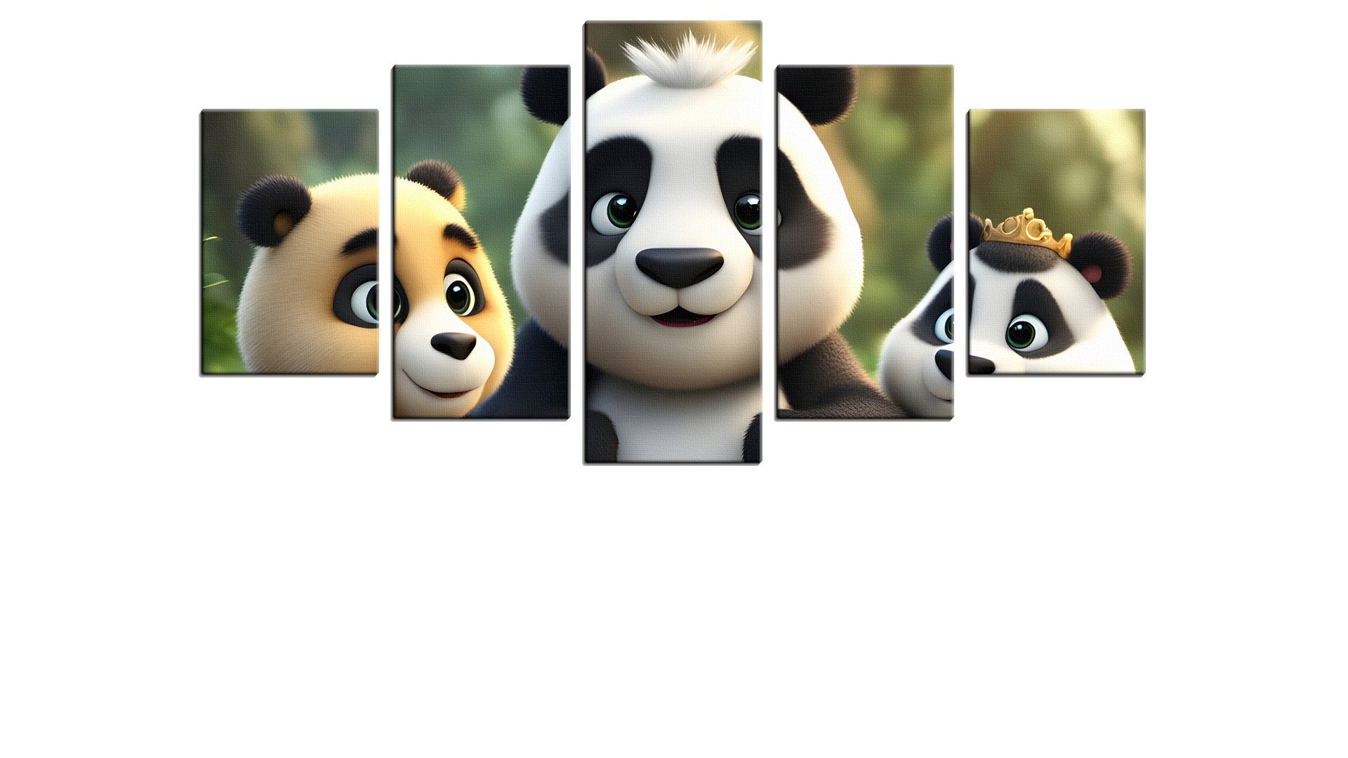 Three Pandas Playing Cards