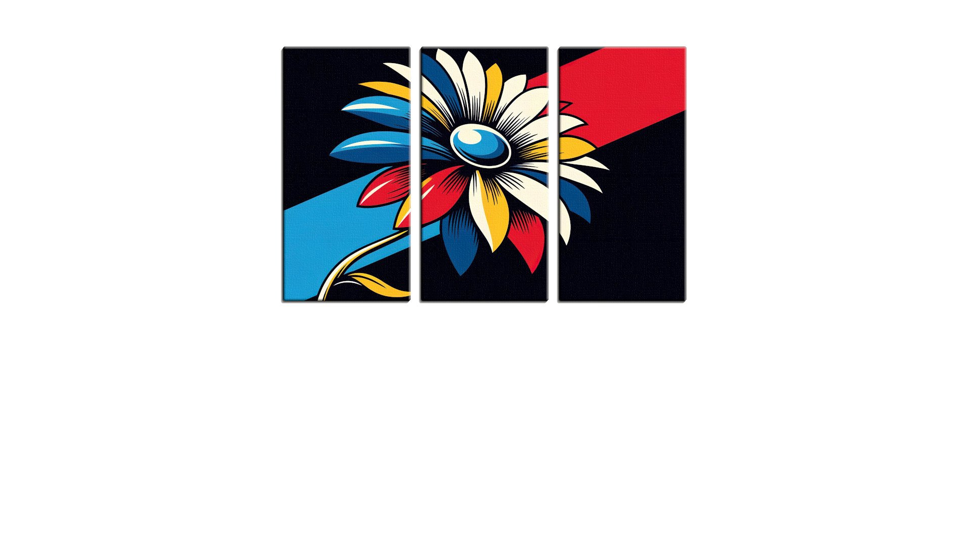 Bold Red, White and Blue Daisy