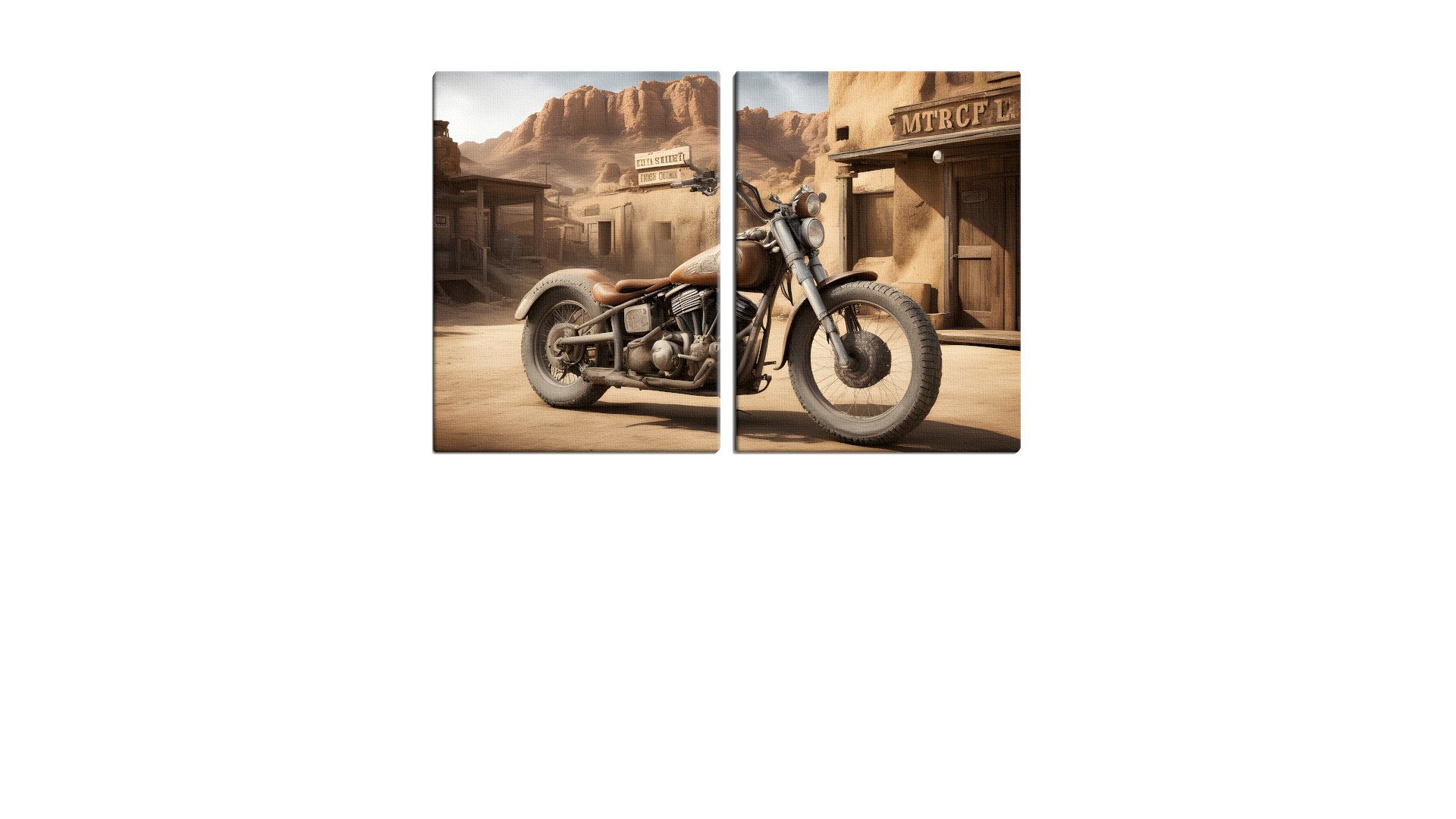 Cowboy Motorbike in the Wild West