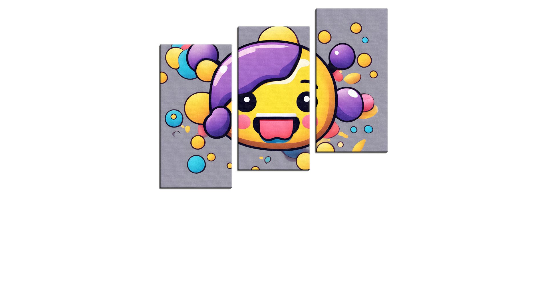 Cartoon Baby Face with Bubbles