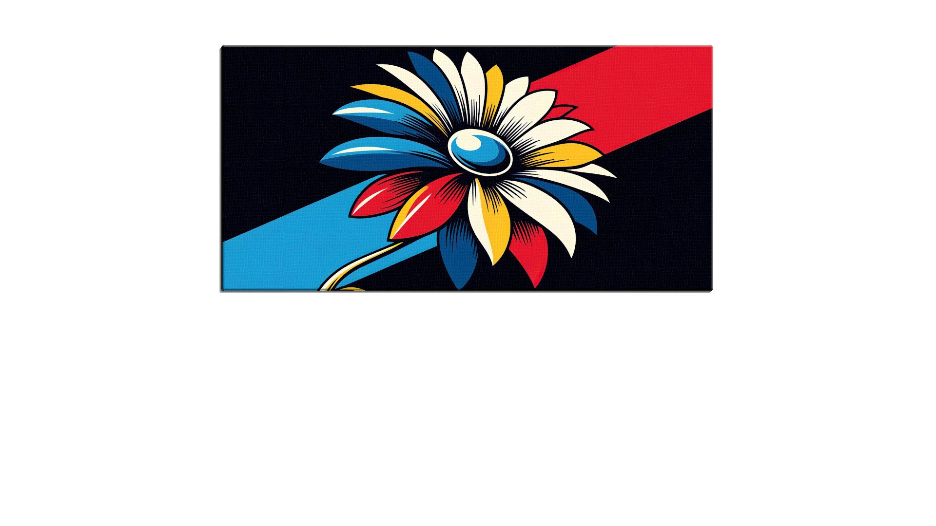 Bold Red, White and Blue Daisy