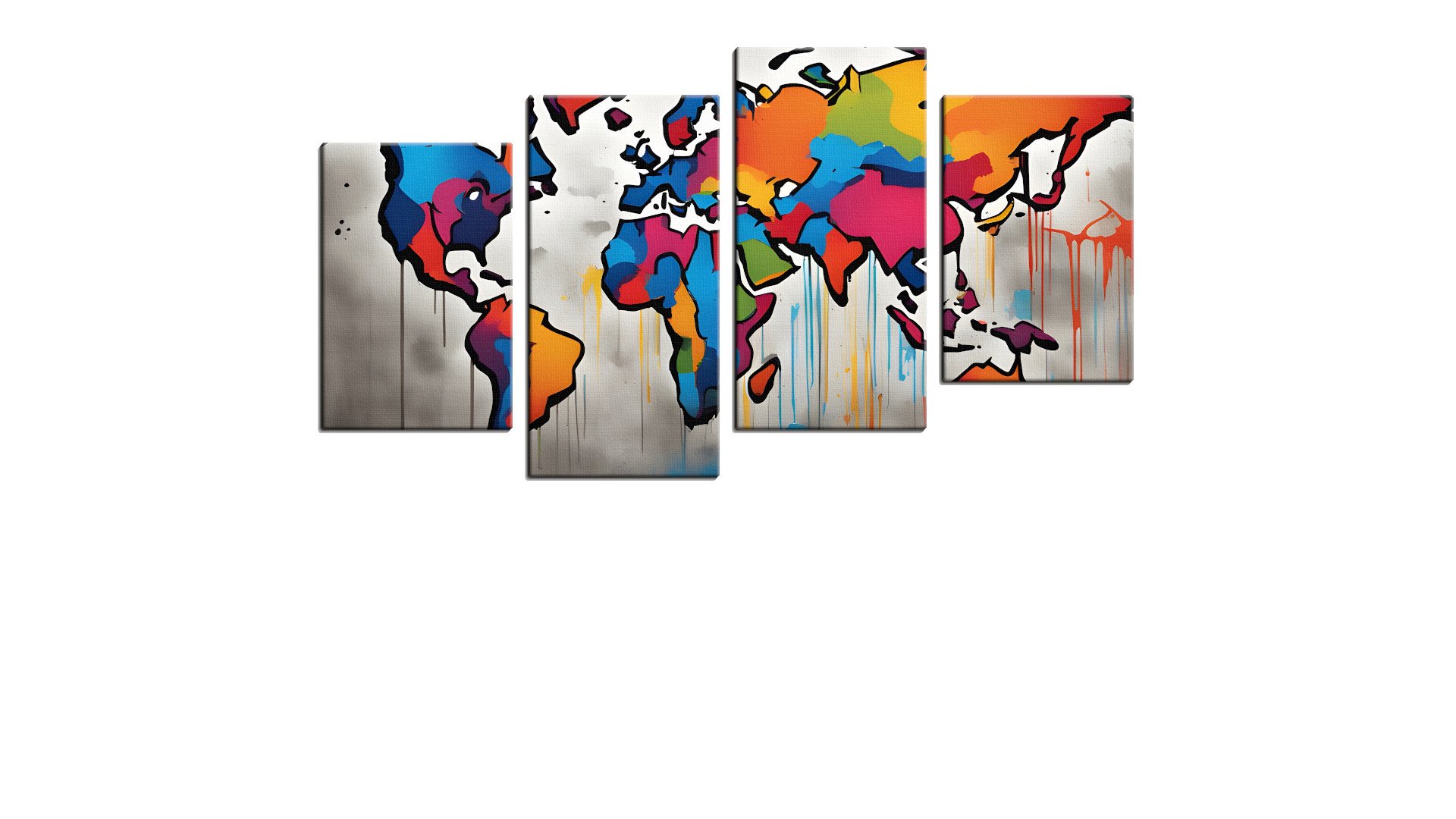 Street Art Version of our World Map