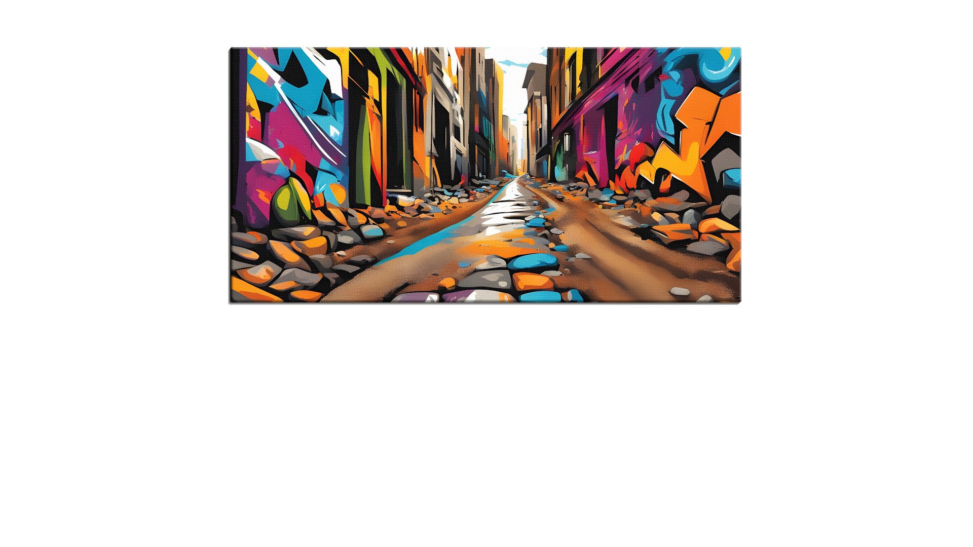 Colourful Cobbled Street