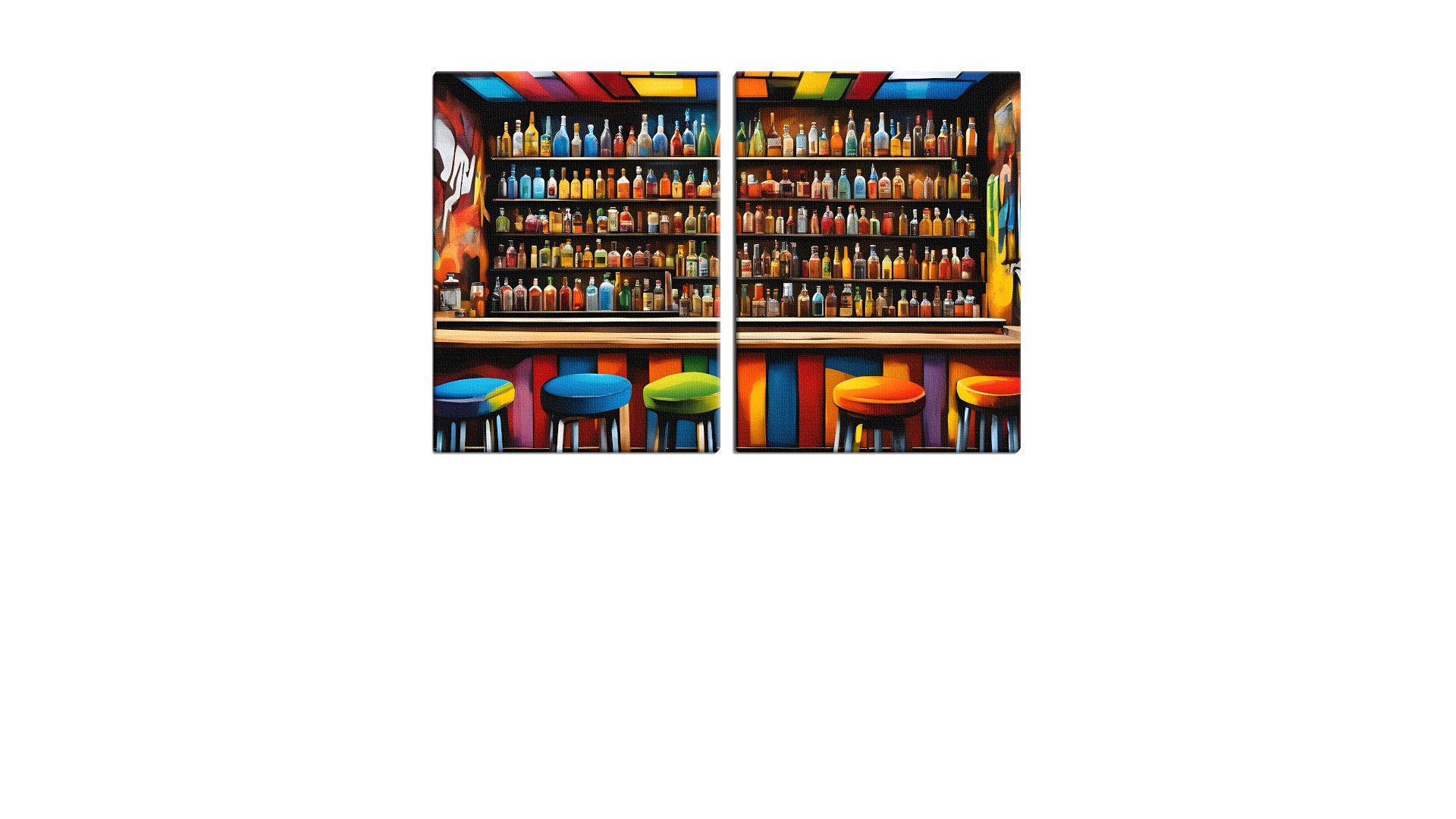 Brightly Coloured Bar