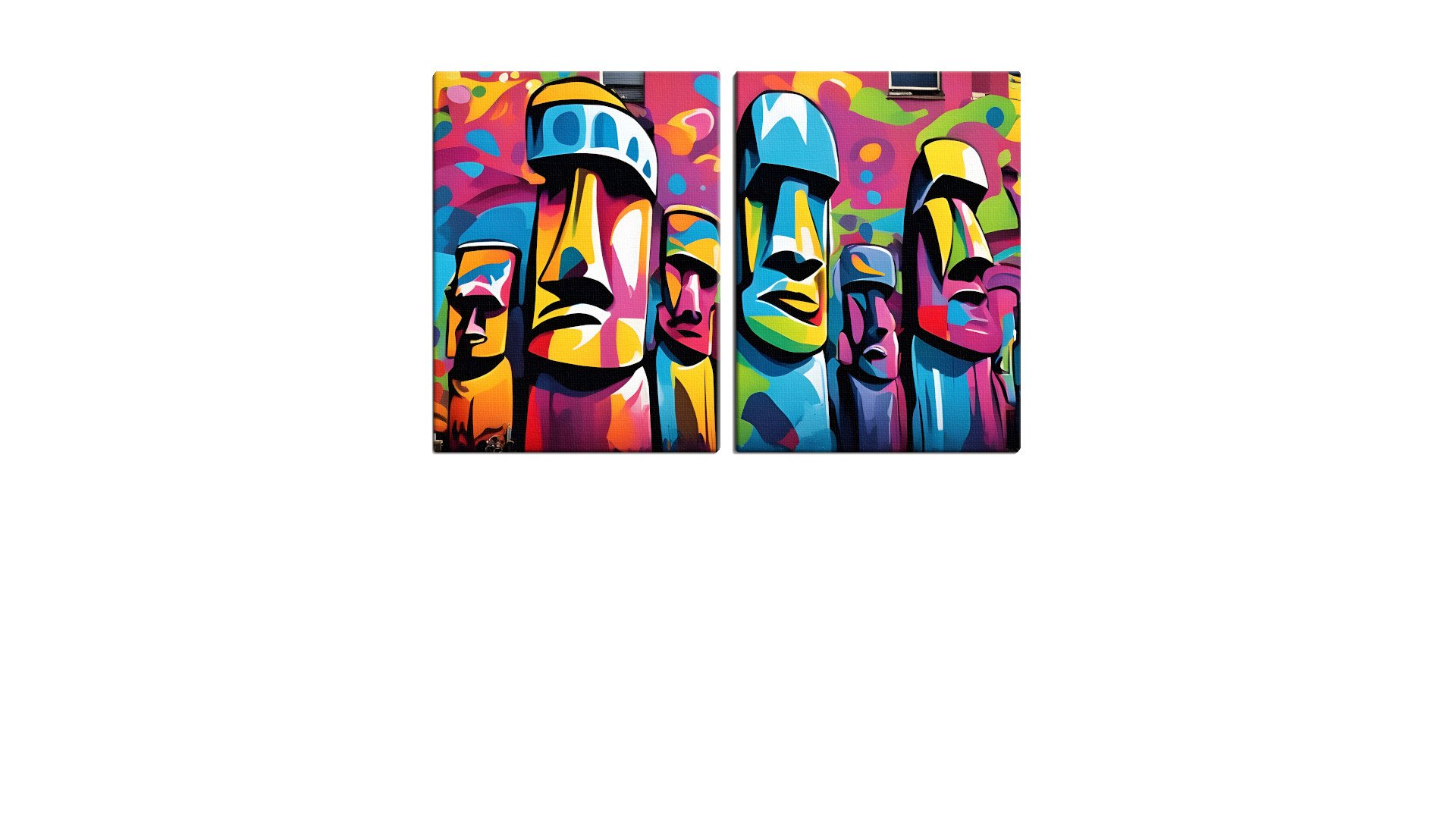 Set of Easter Island Heads