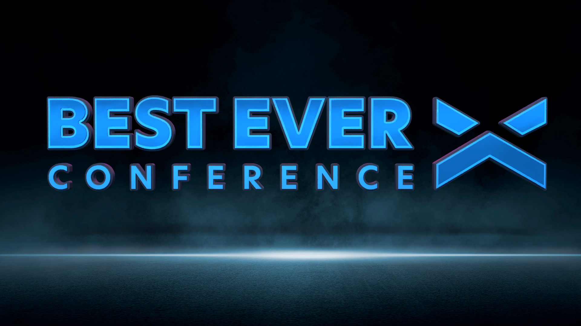 An alternate identity direction exploring the conference's chrome-and-gradient roots. The team went a different way, but the bones are here.