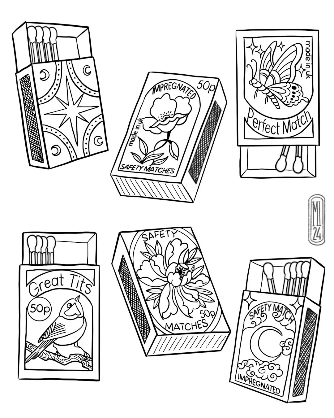 Tattoo of a human profile with tiger stripes on the face and a brain wrapped in a chain on top.