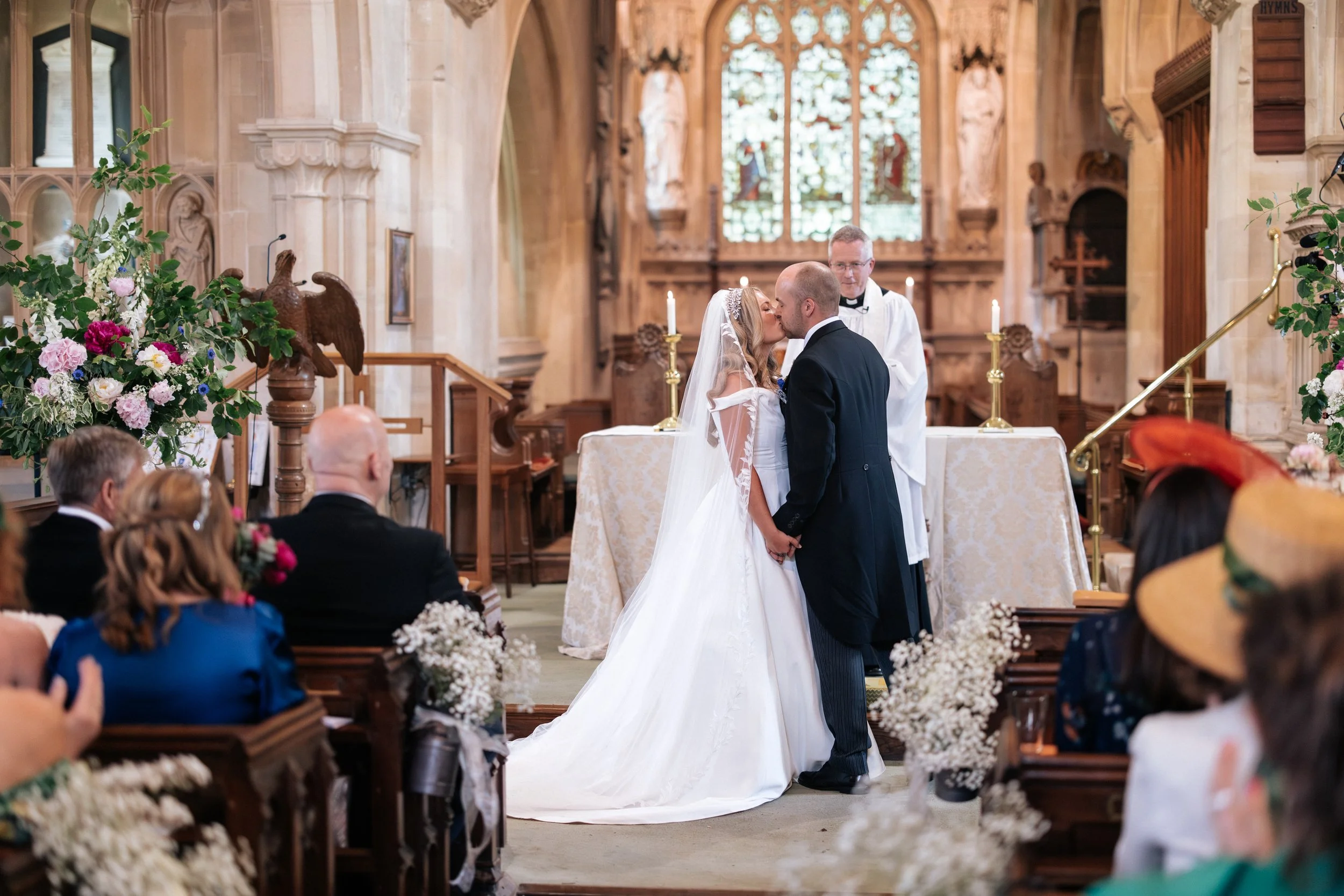 First Kiss as Newlyweds