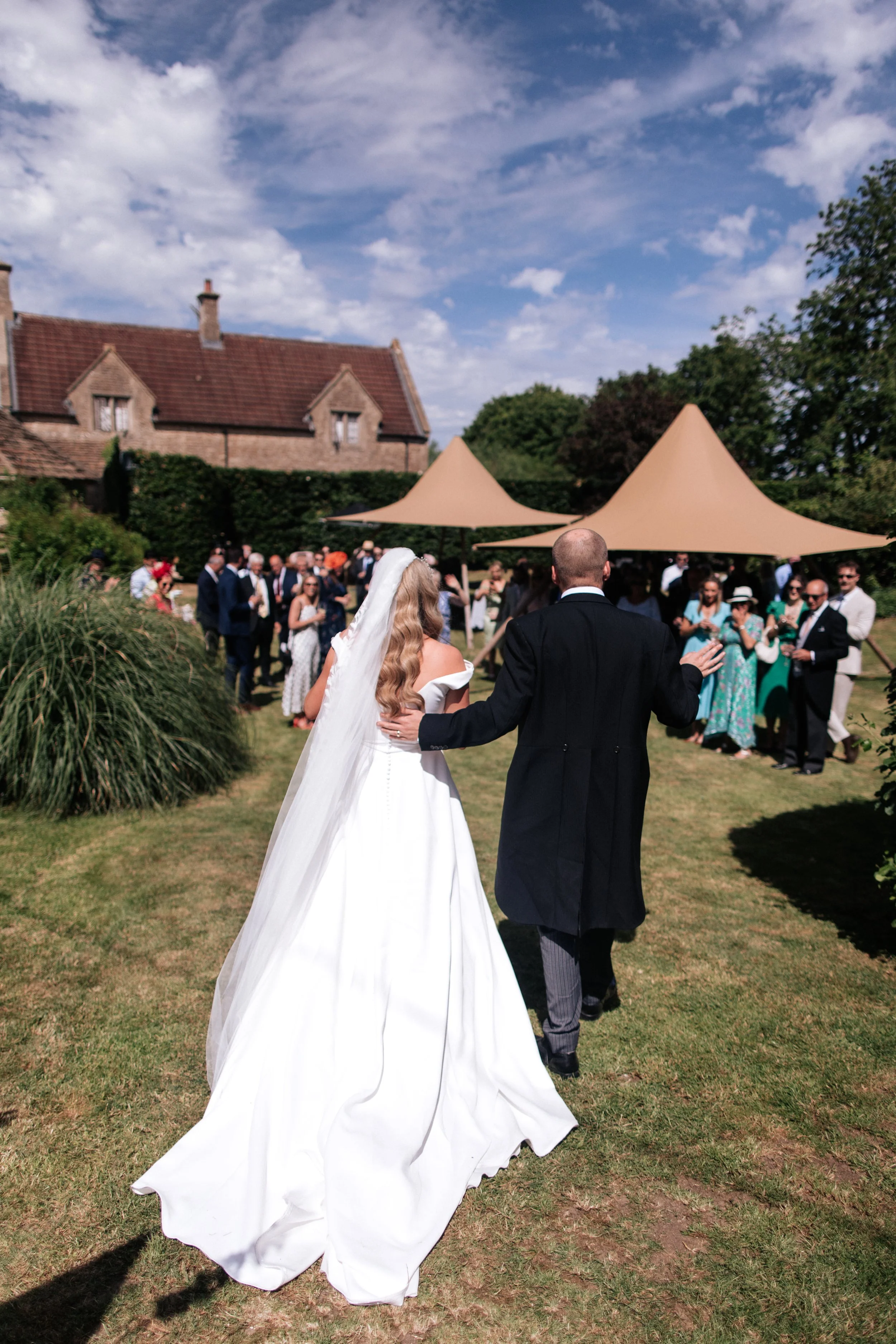Newlyweds Entering Cocktail Reception
