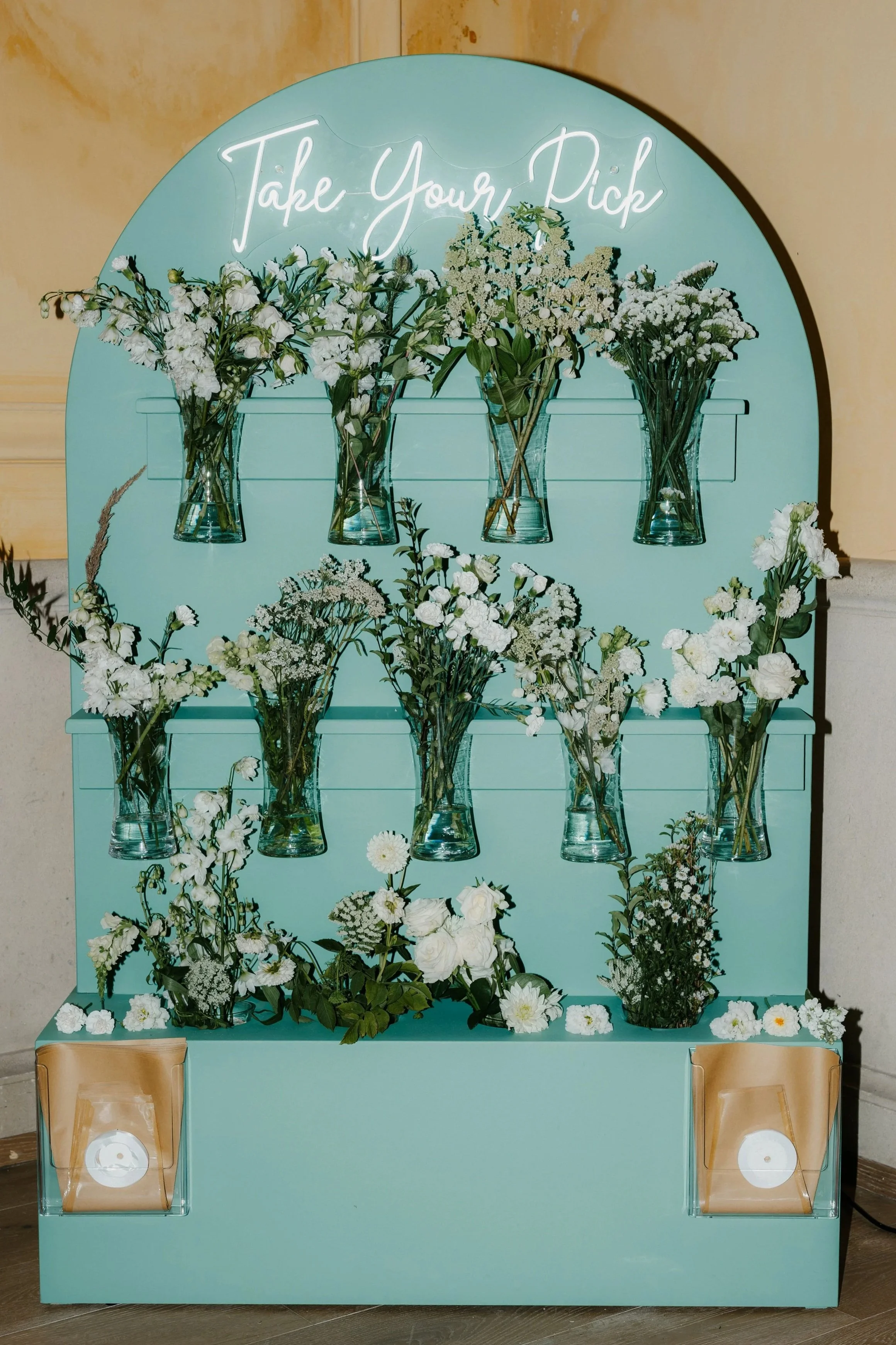 'Take Your Pick' Flower Bar £395 + VAT (Flowers not included)