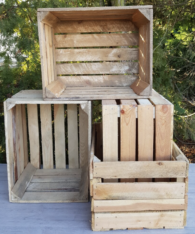 Vintage Wooden Display Crates - £7 + VAT each