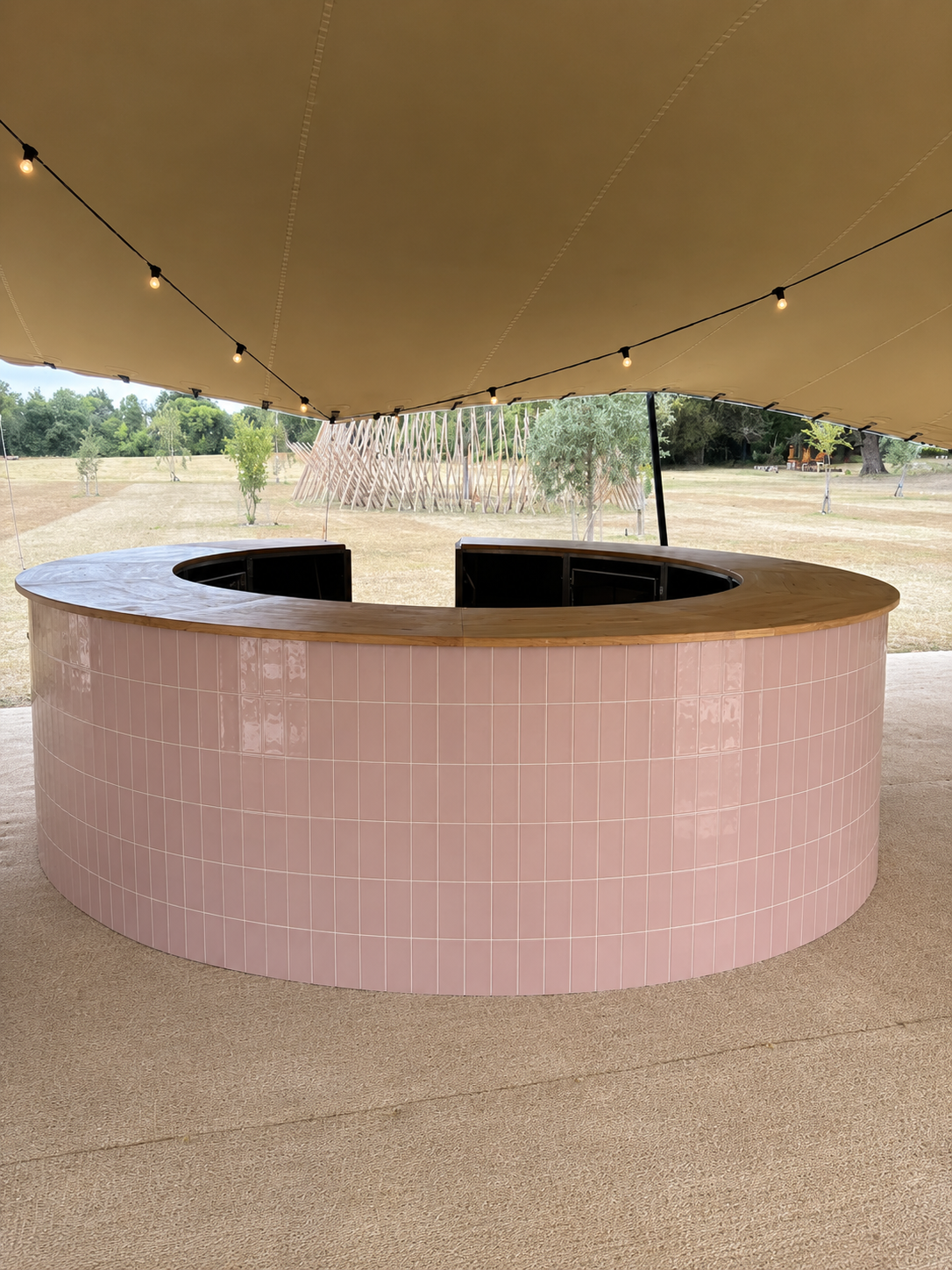 Pink Tiled Circular Bar - New for 2027! POR