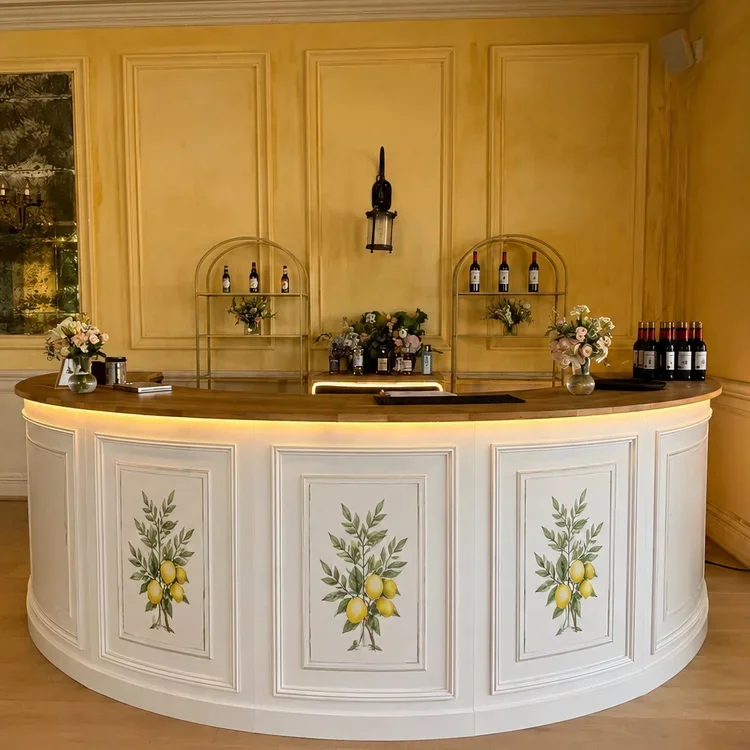 Personalised Semi Circular White Bar