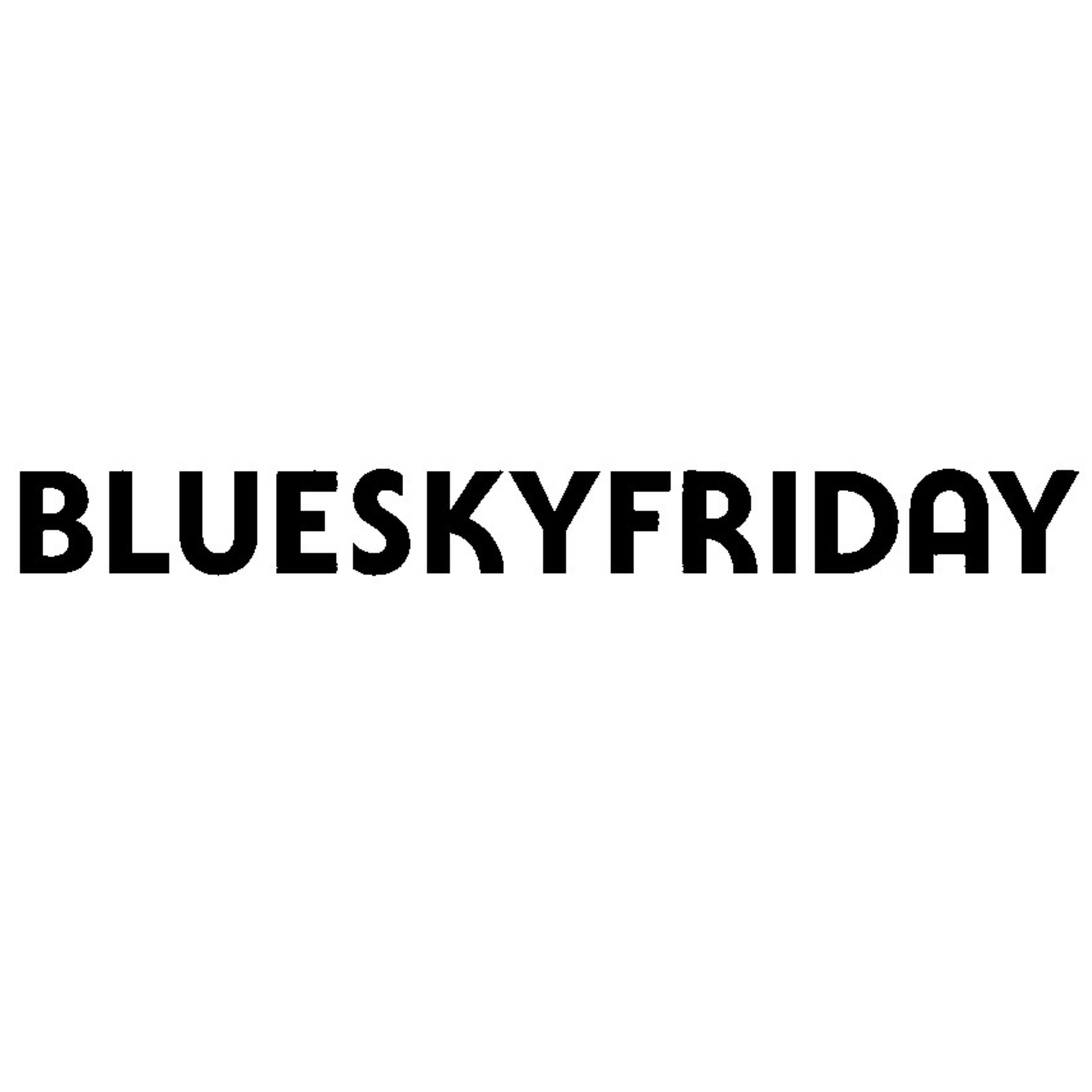 Black text on white background that reads 'BLUESKYFRIDAY'.