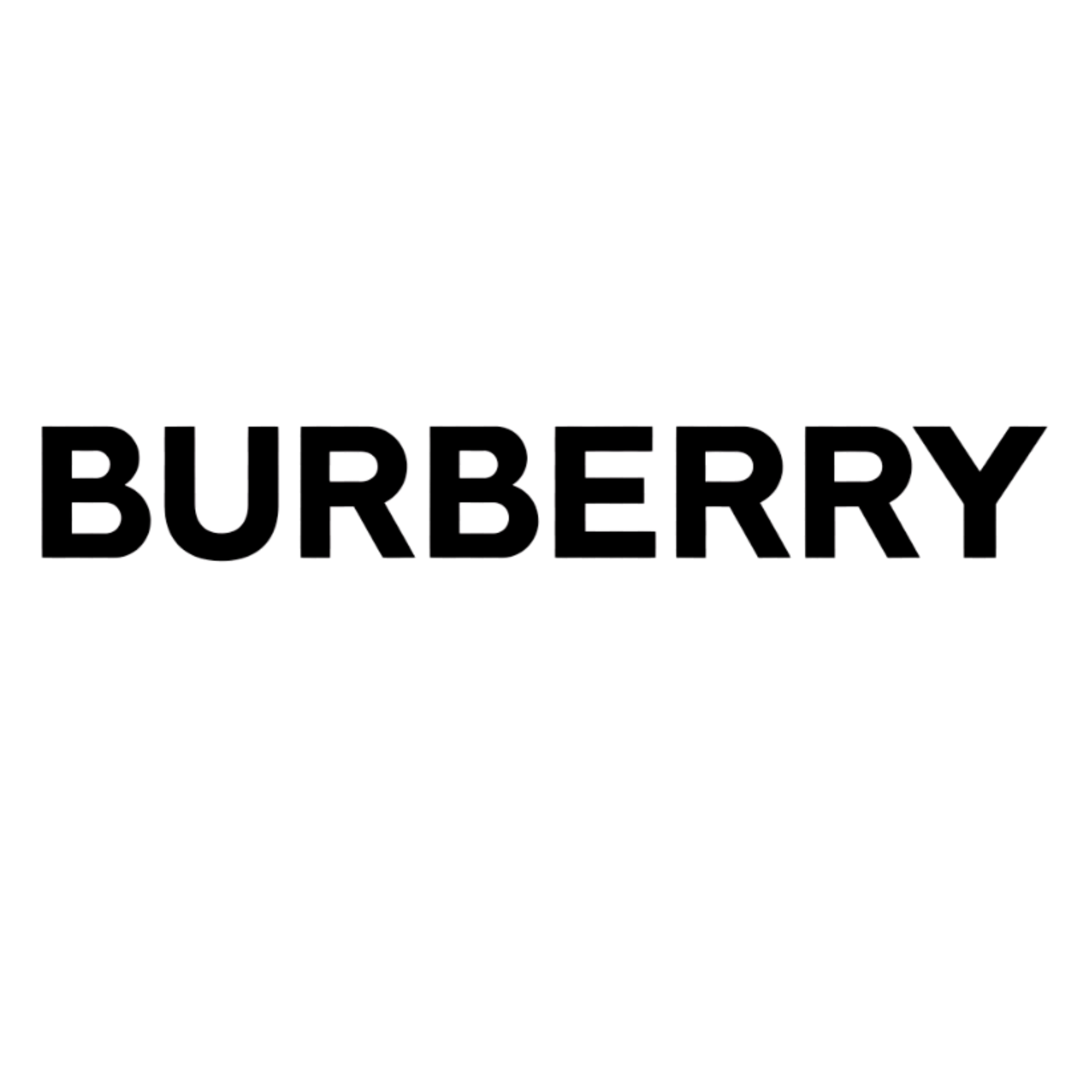Burberry logo in black text on a white background.