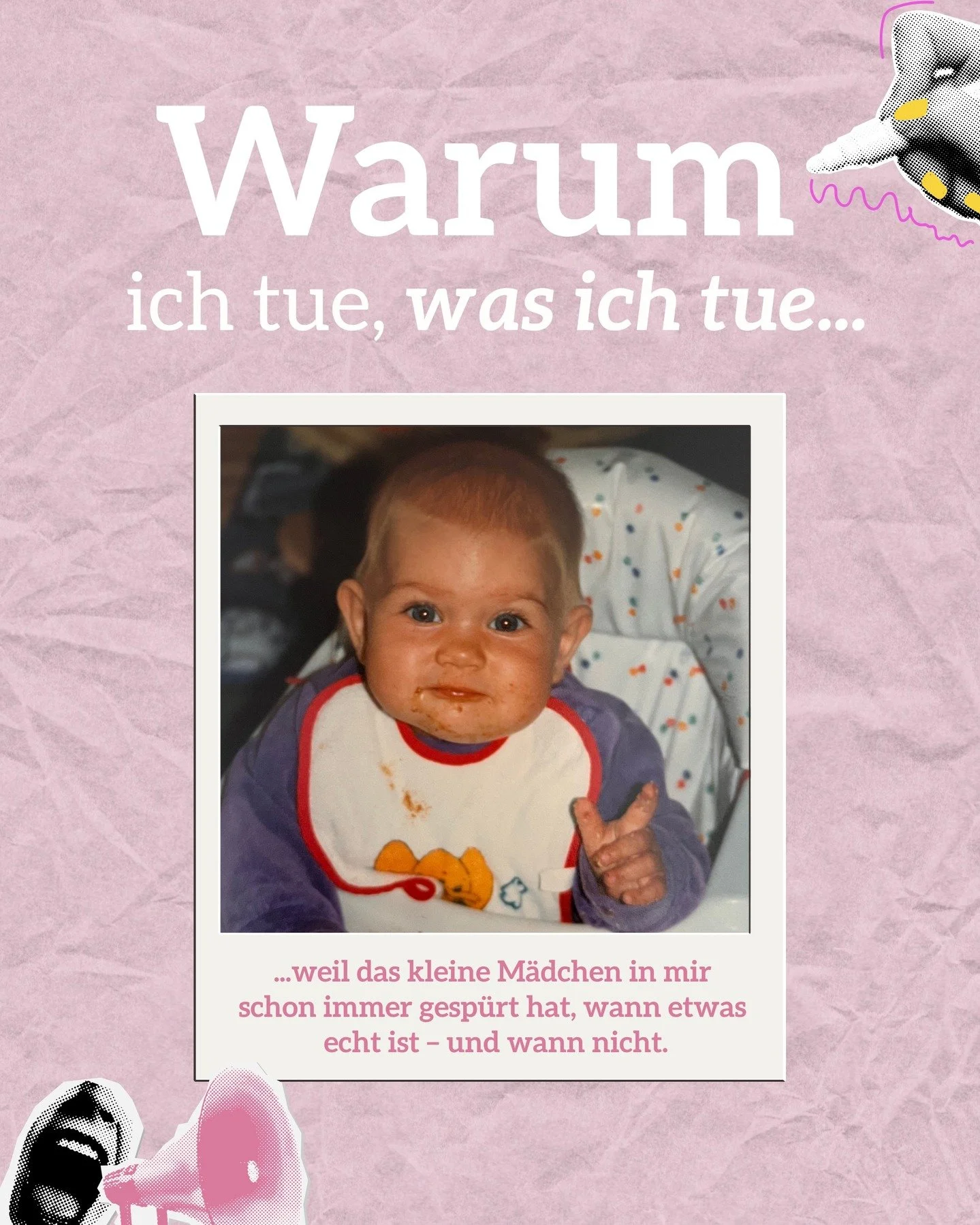 Für das kleine Mädchen in mir. Das schon damals gespürt hat, wann etwas echt ist und wann nicht.
Das gesehen hat, wenn ein Lächeln nicht ehrlich war. Wenn ein Bild schön aussah, aber leer war....
Dieses Gespür begleitet