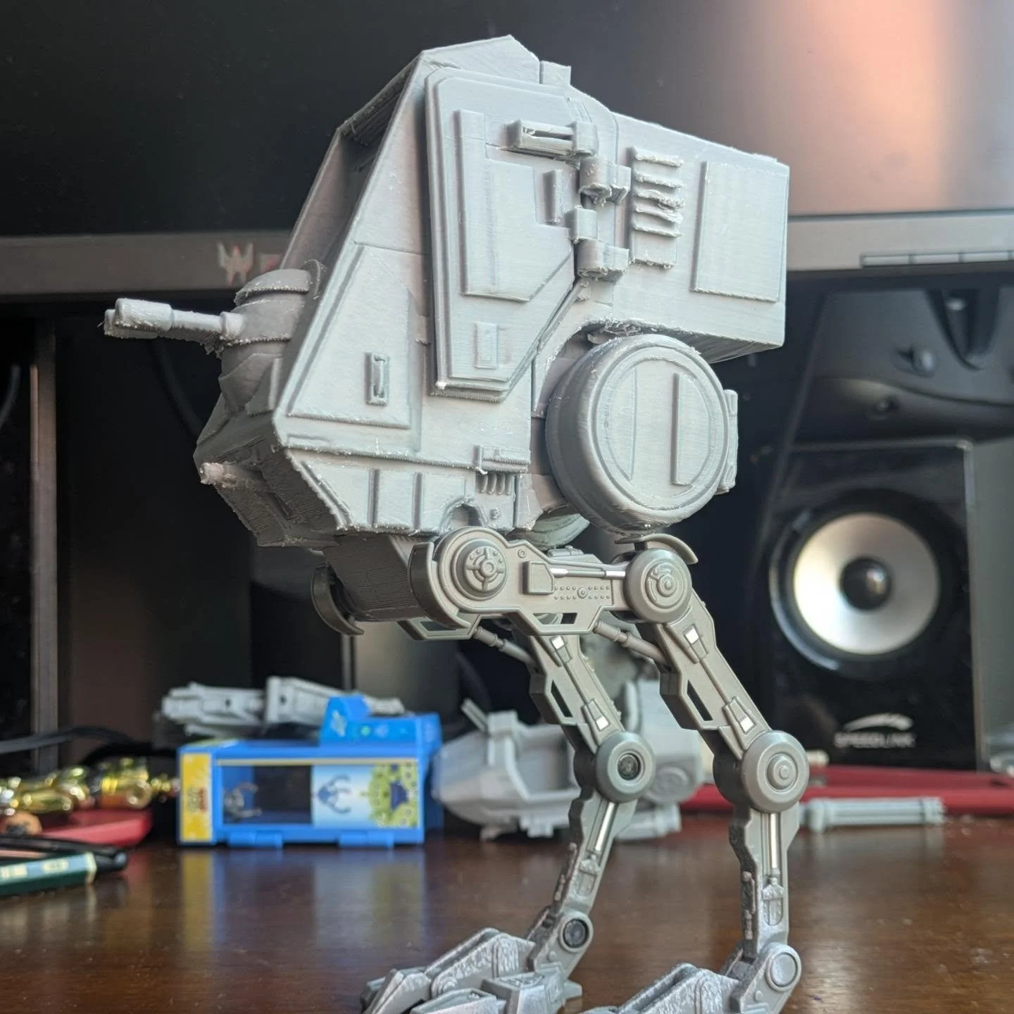 AT-PT conversion kit.

This is the prototype sizing print for an AT-PT kit that sits on the VC AT-RT legs, because whose favourite game isn't SW Force Commander 🤷 

In reality, this ended up being a bit of a failure, but as it's good to see the wins