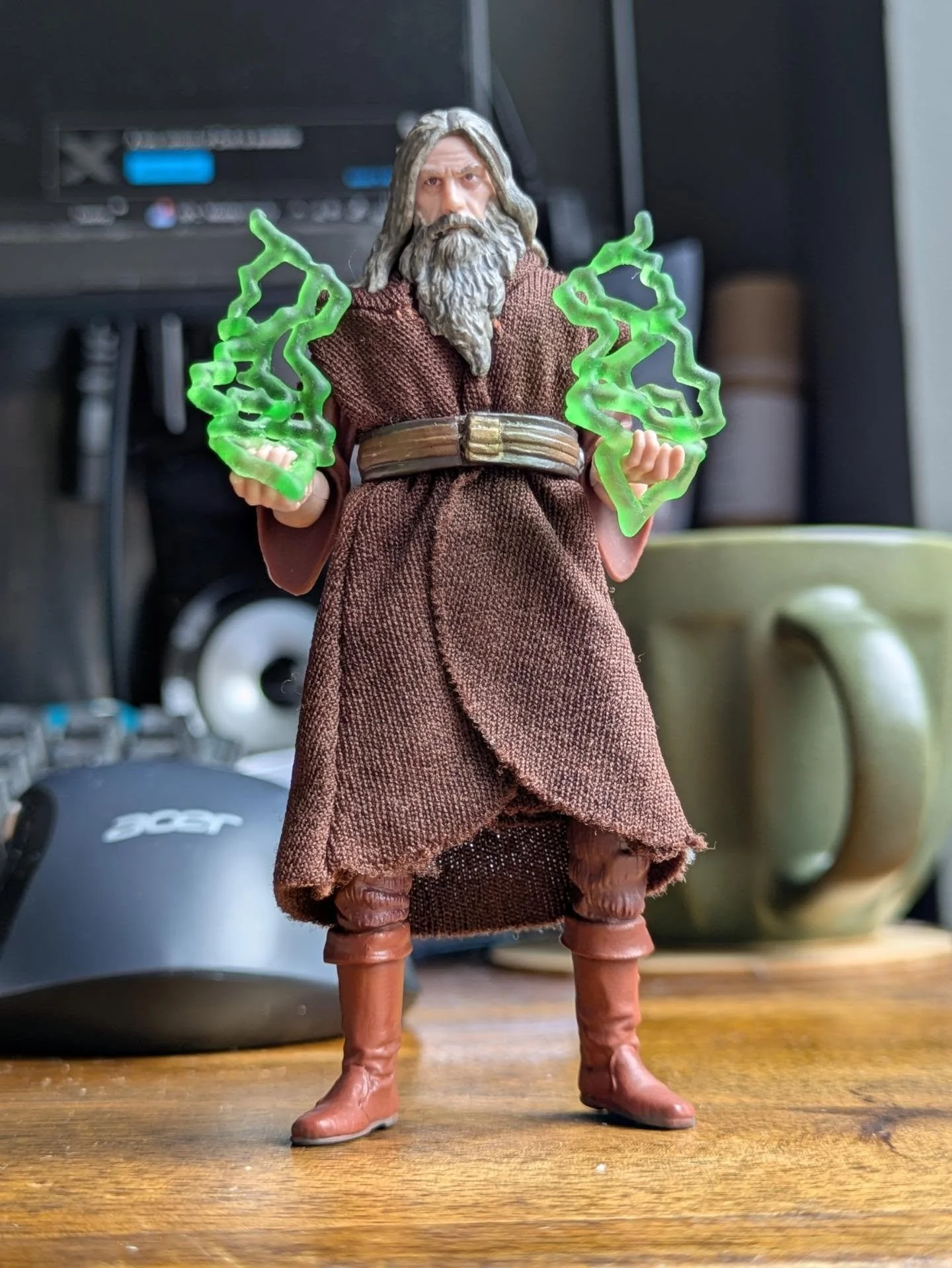 Joruus C'baoth learns to harness forbidden power in secret, while still teaching at the Jedi Temple.

Used some of my designed force effects and lightsabers for this. Had a leftover Joruus that I took the legs off to swap out RotS Obi Wan's dodgy kne