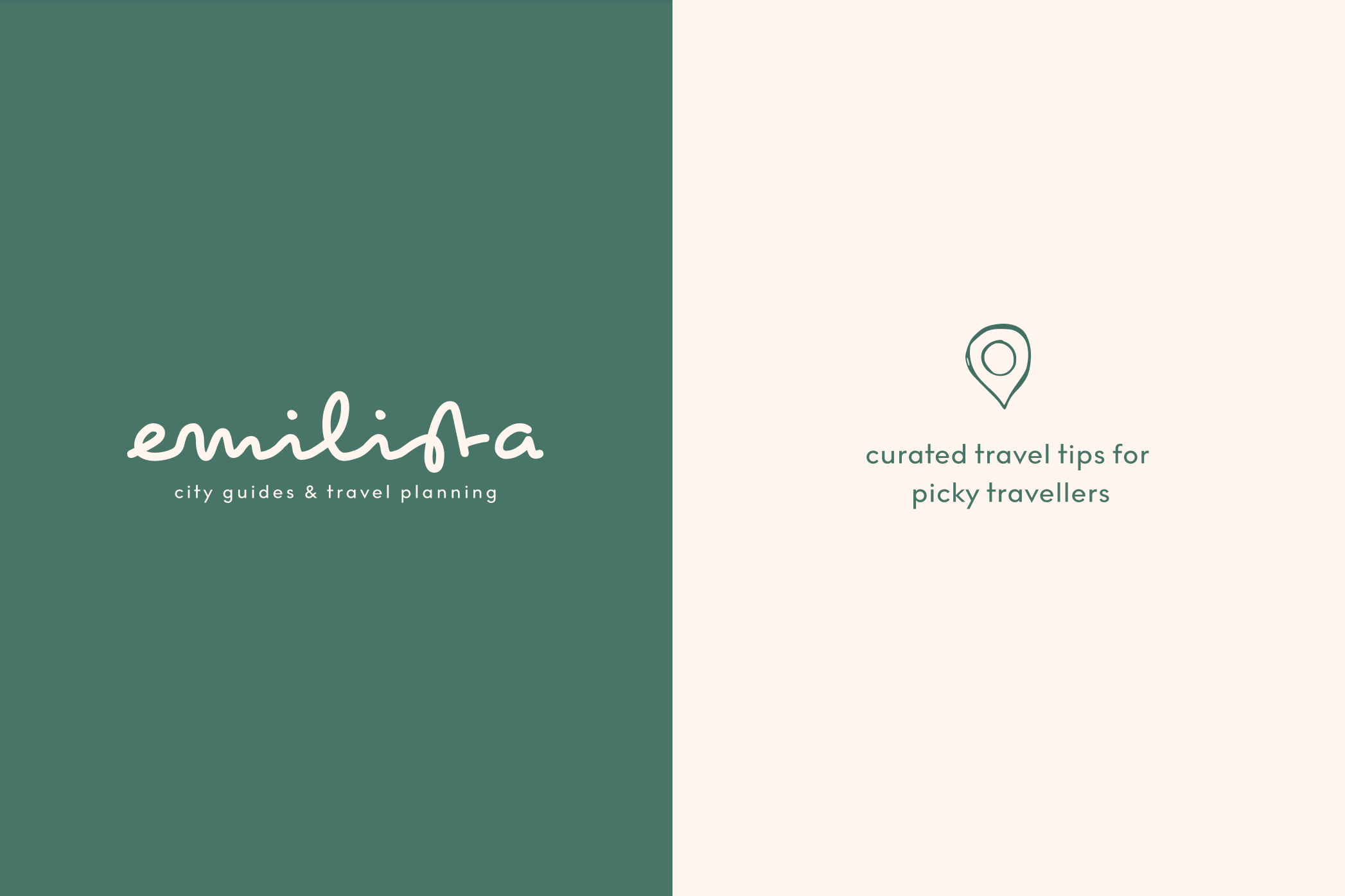 Emilista logo and tagline. Showcase branding done by Murmuri Design Studio.