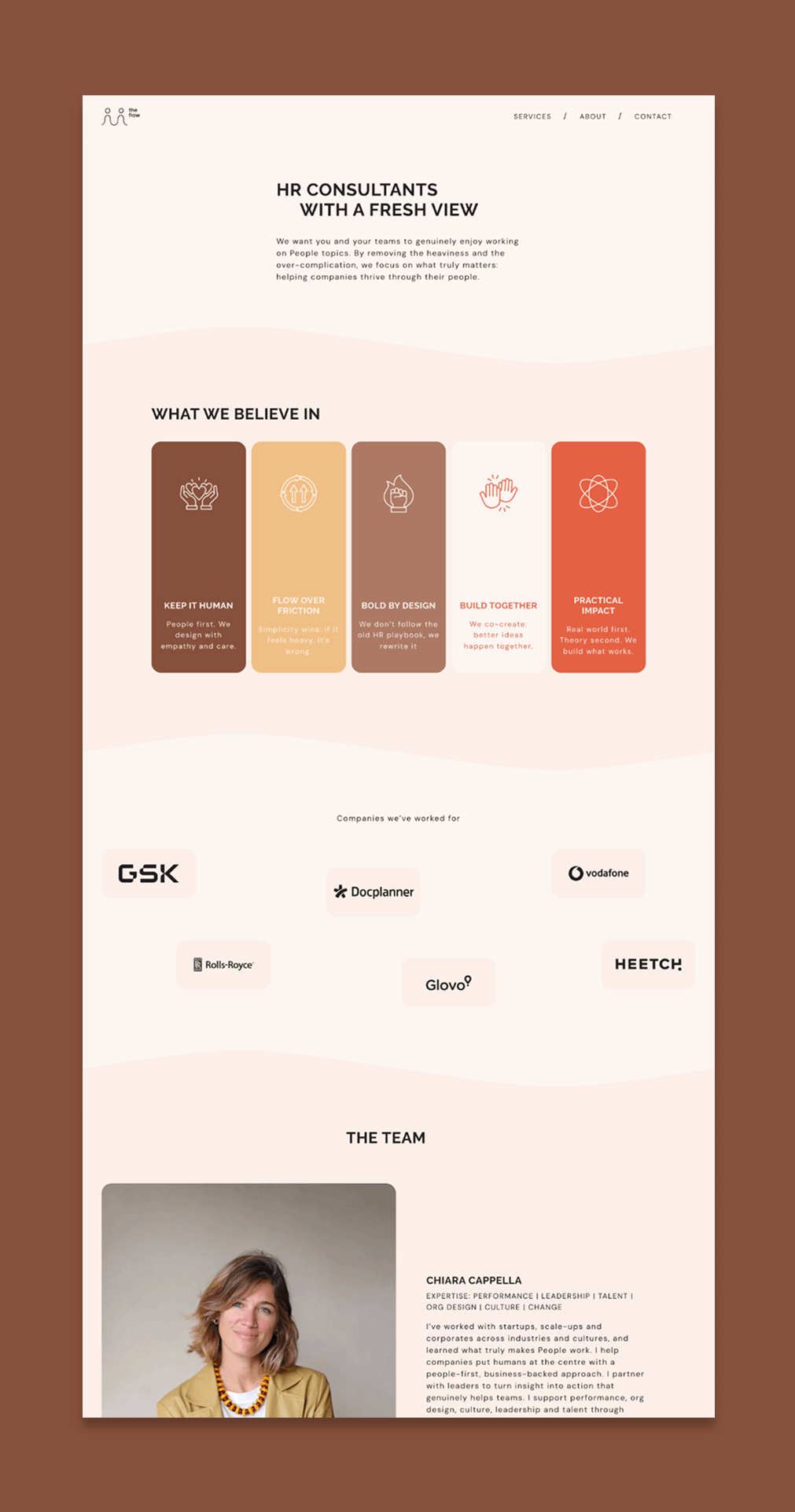 Screenshot of The Flow Website - design and development by Murmuri Design Studio