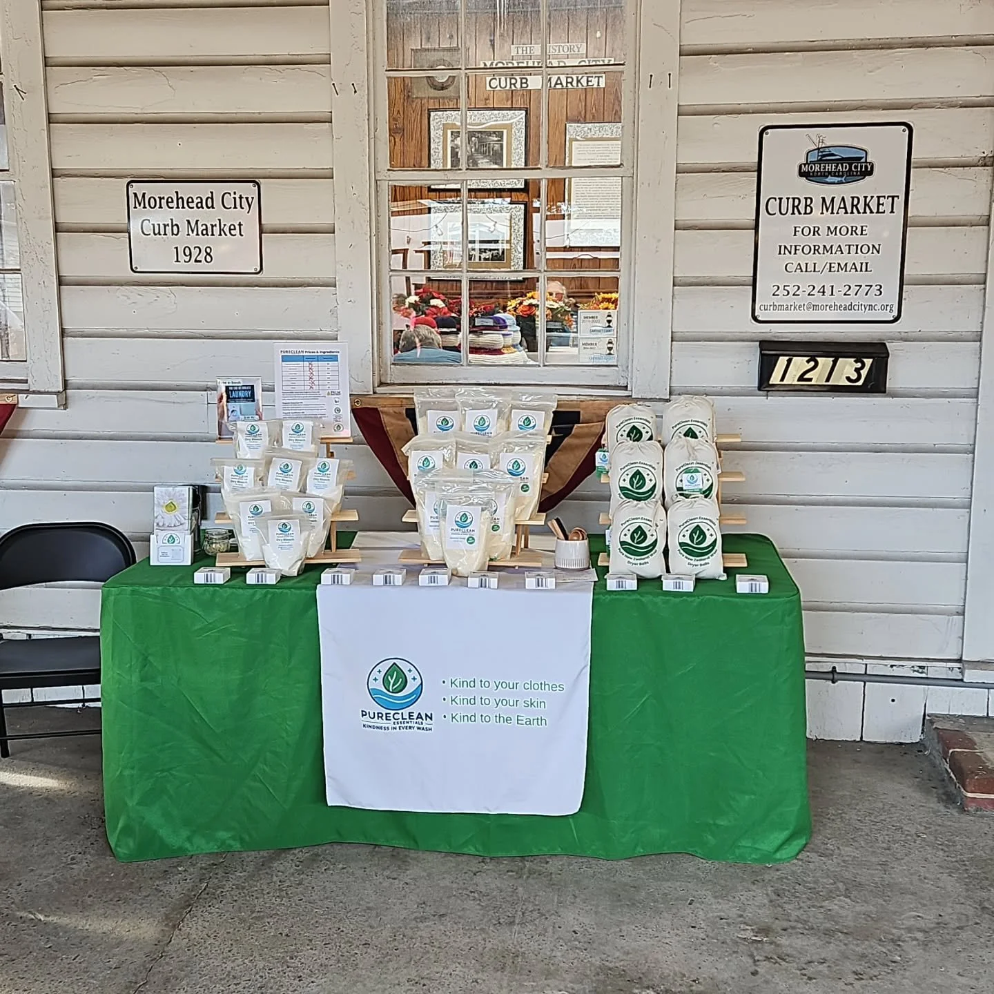 I'm at the Morehead City Curb Market today.  Stop by on your way to the North Carolina Seafood Festival!