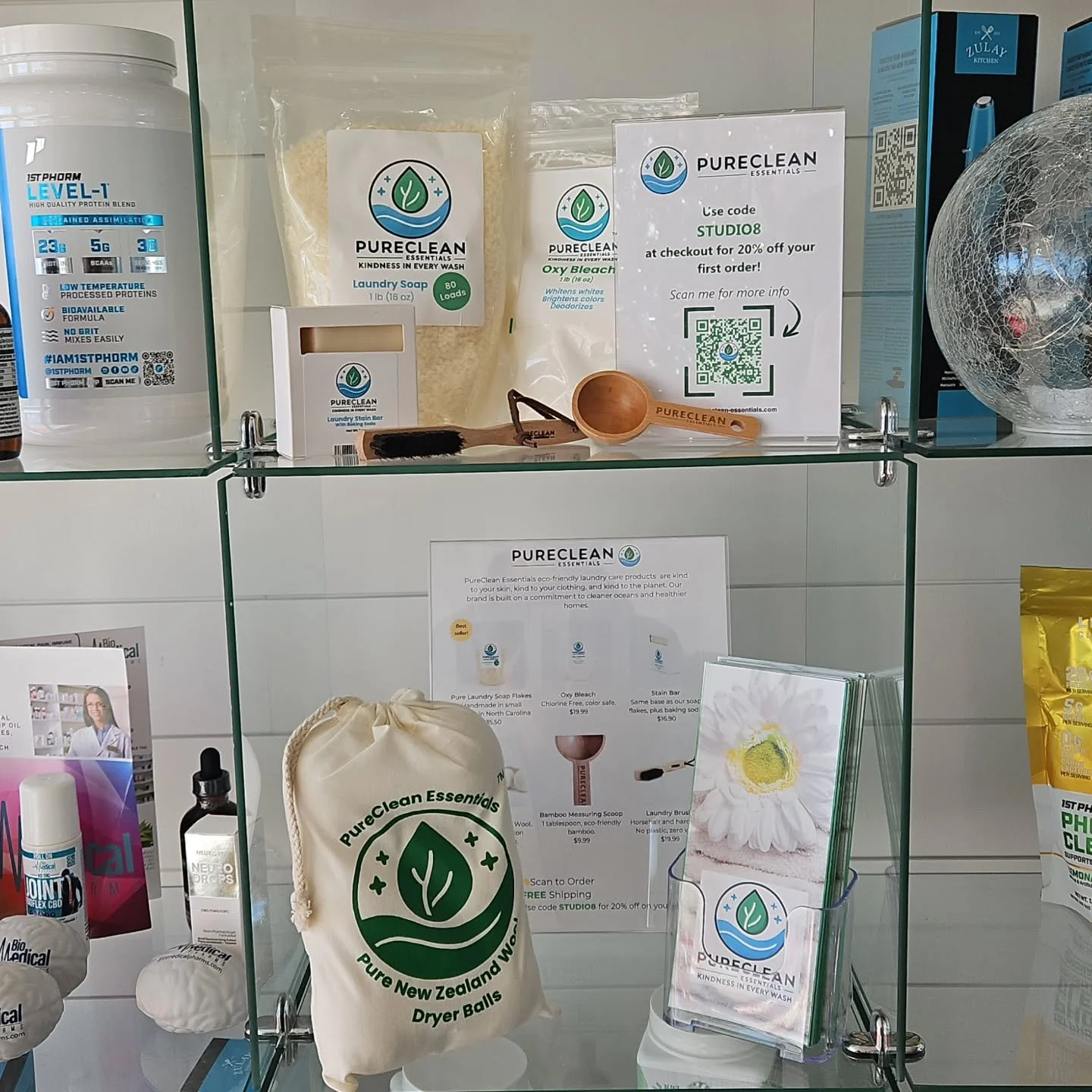 We are now at @studio8wellnesscenter! Come see us!