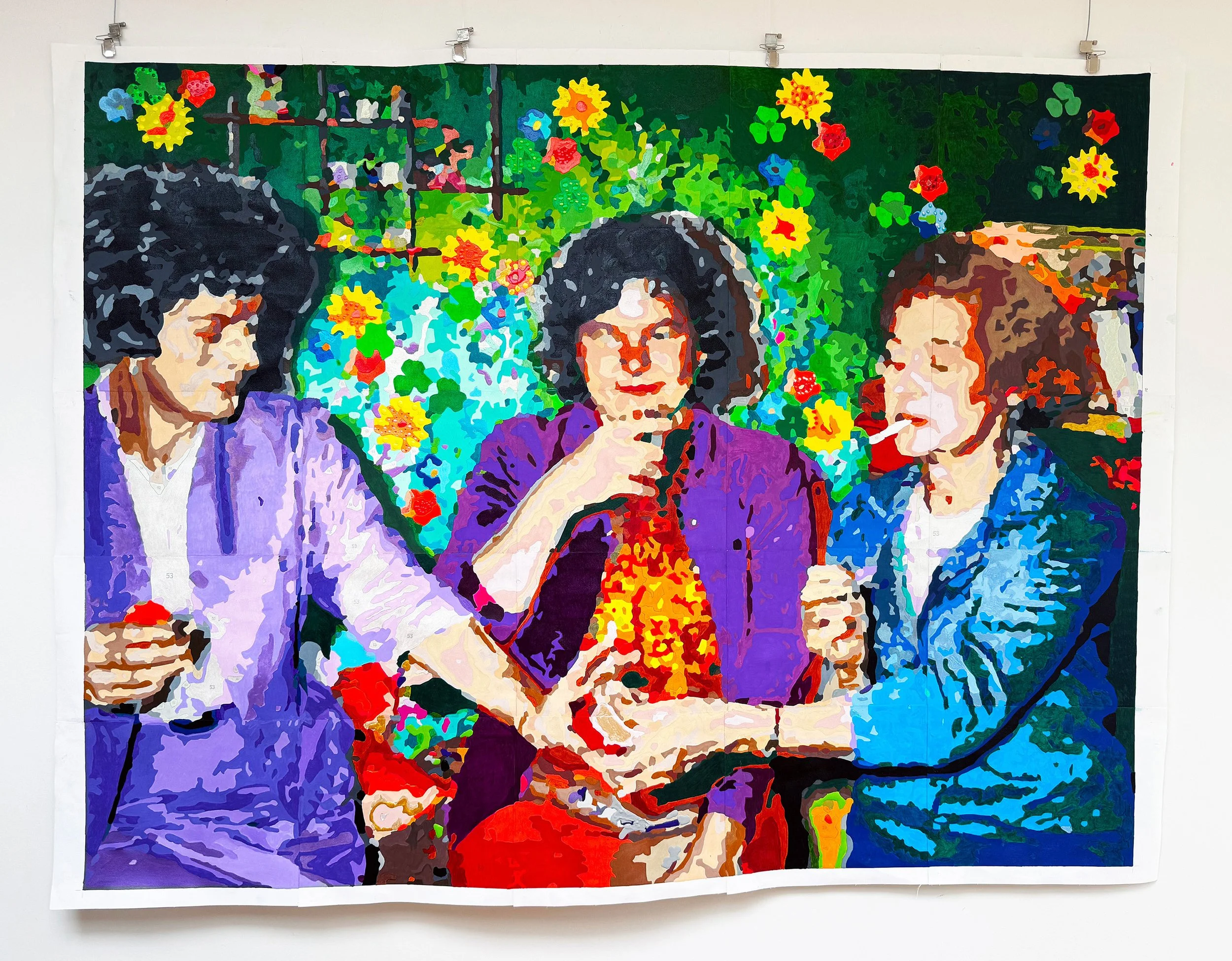 But Maybe Just a Cigarette More 2025
Acrylic paint marker, oil paint marker
enamel marker, watercolour
marker and acrylic on canvas
168 x 125cm