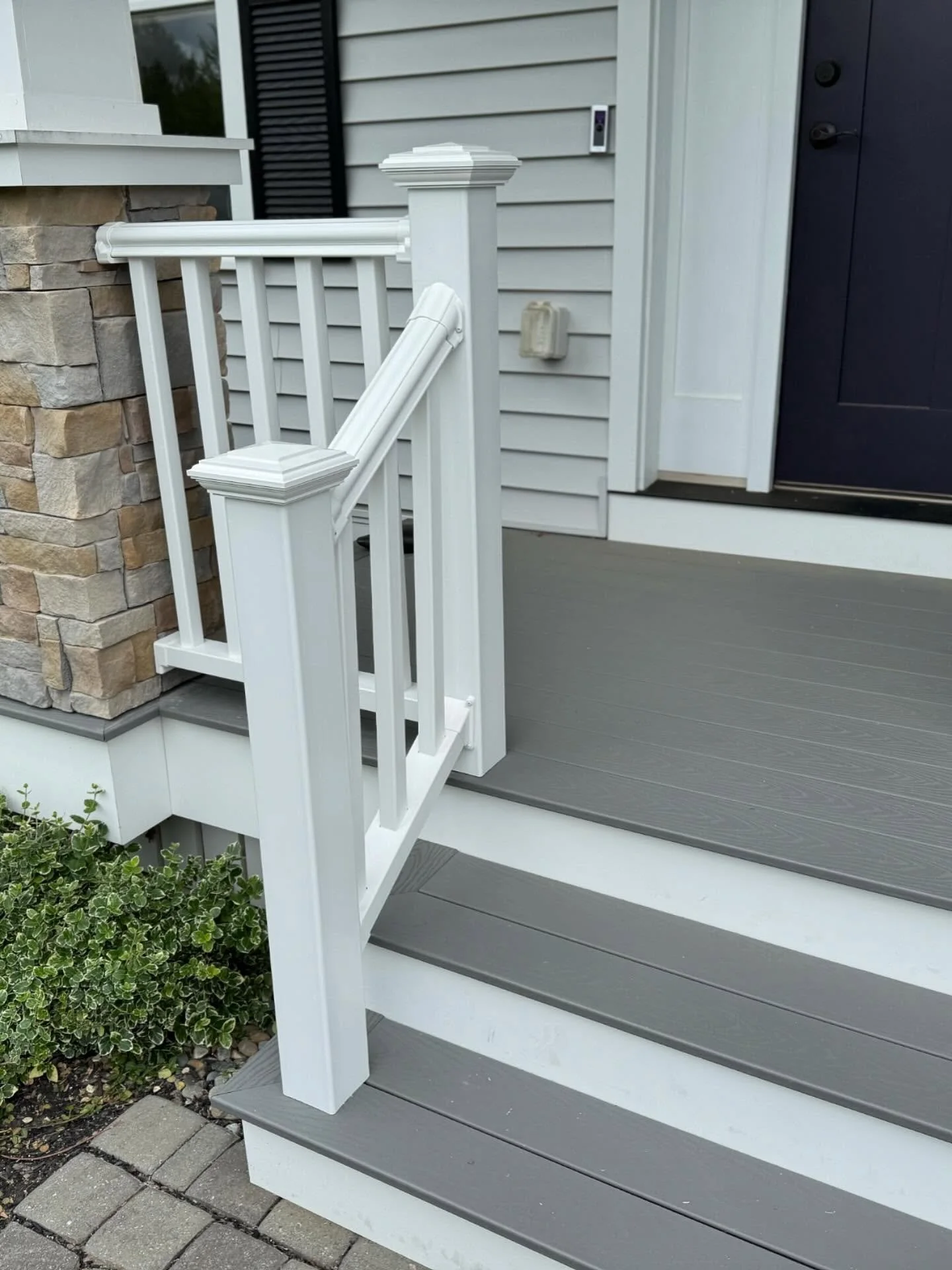 Added a railing to an existing deck last week