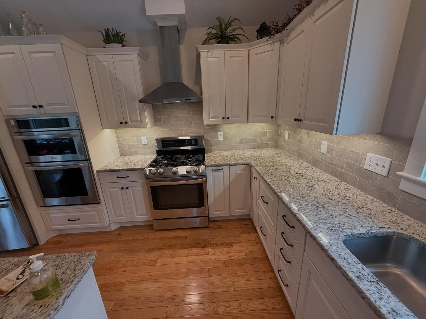 Finished off a backsplash project for one of our wonderful neighbors.