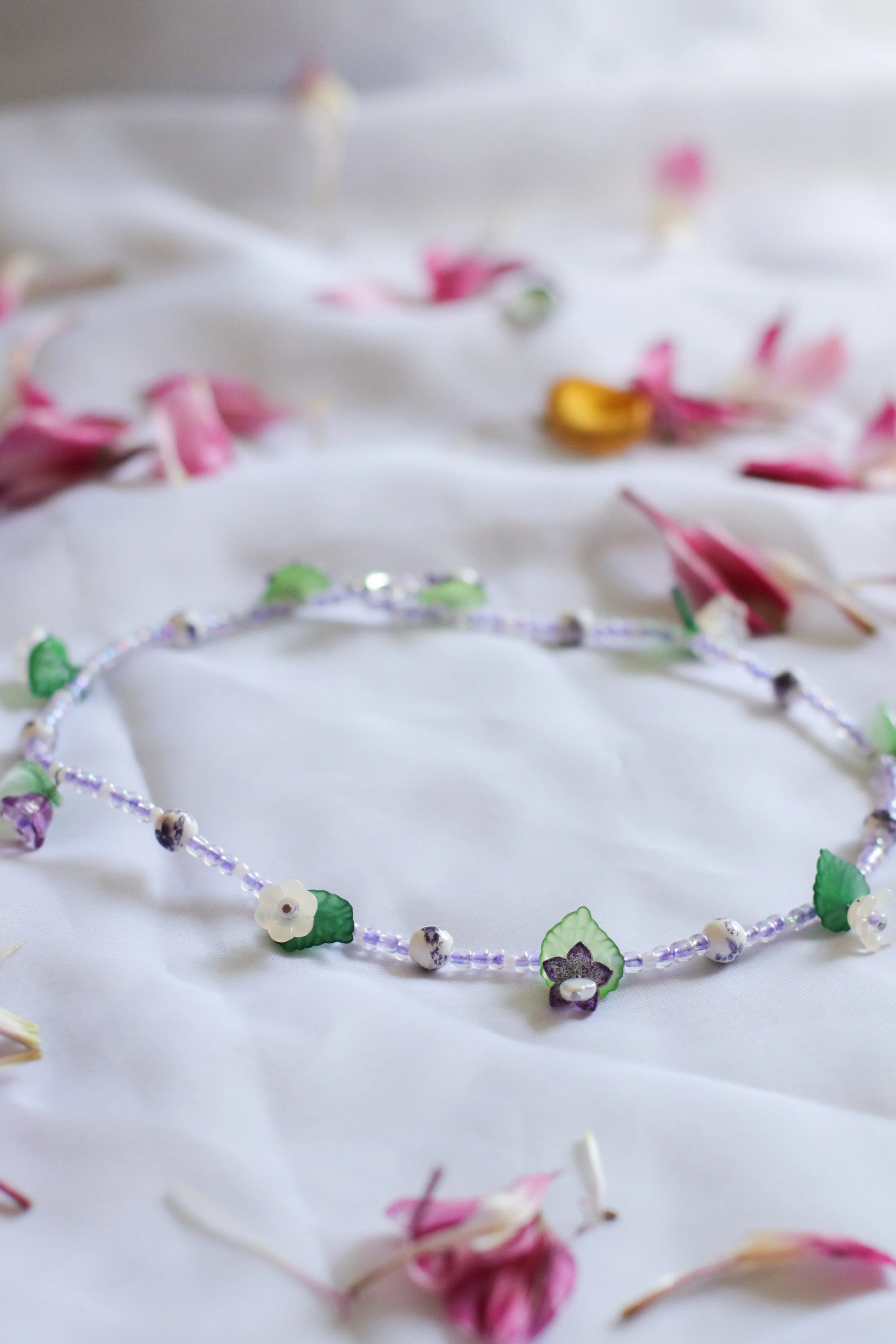 Flower Fairy Necklace (purple)