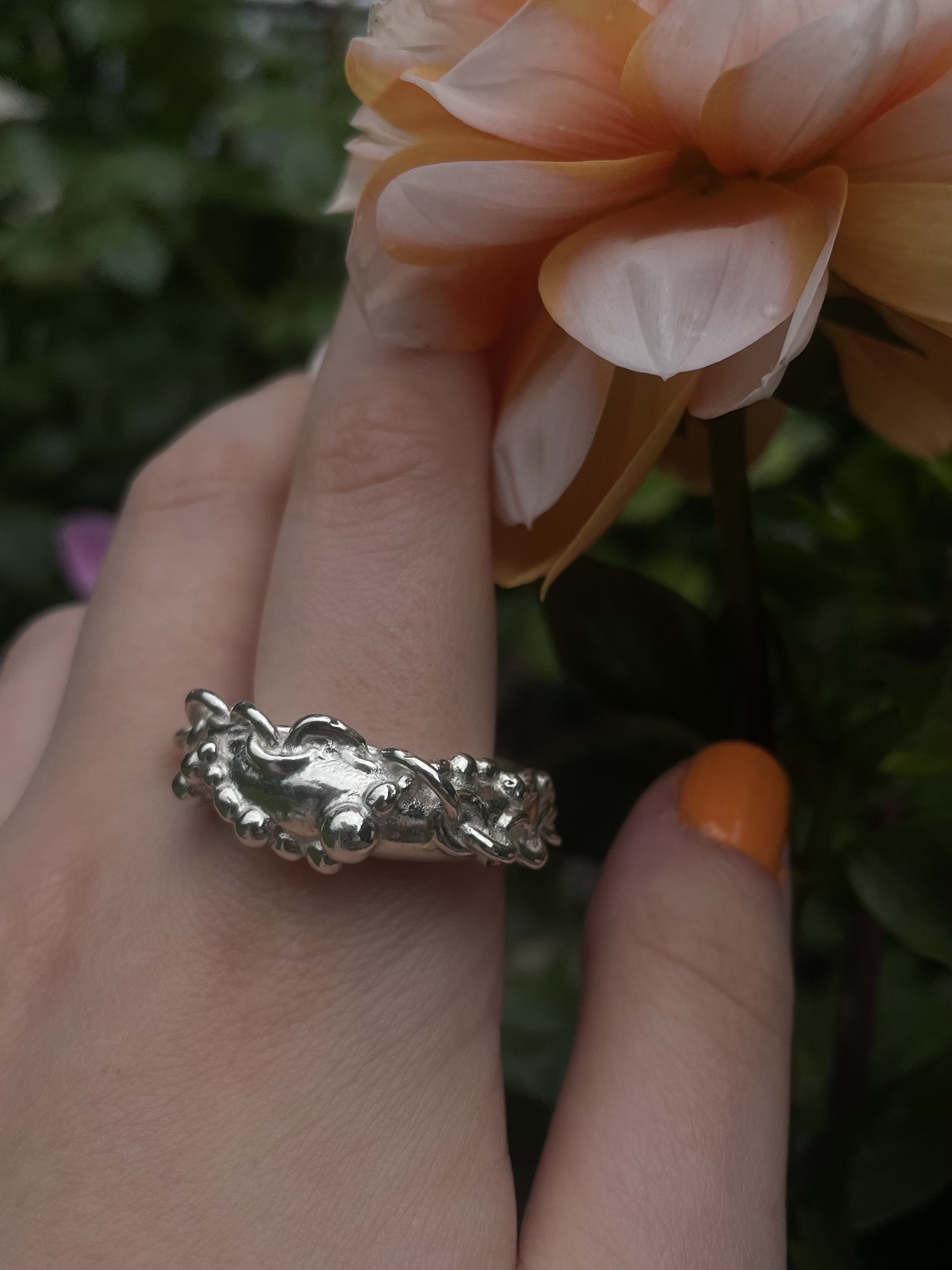 Chunky Multi Chain/Pearl Ring