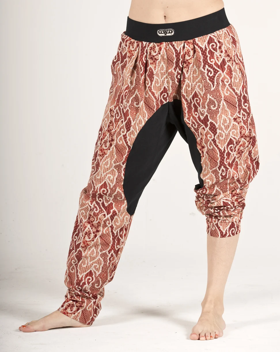 Split Pants - red batik