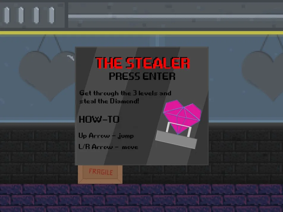My first 2D pixel art side scrolling game where I made all the art, coded this using standard JavaScript and the P5.js library.