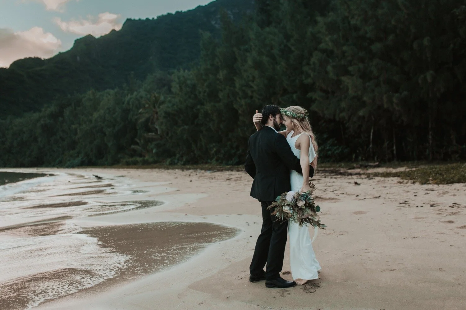 Boho Sunrise Kahana Bay Elopement