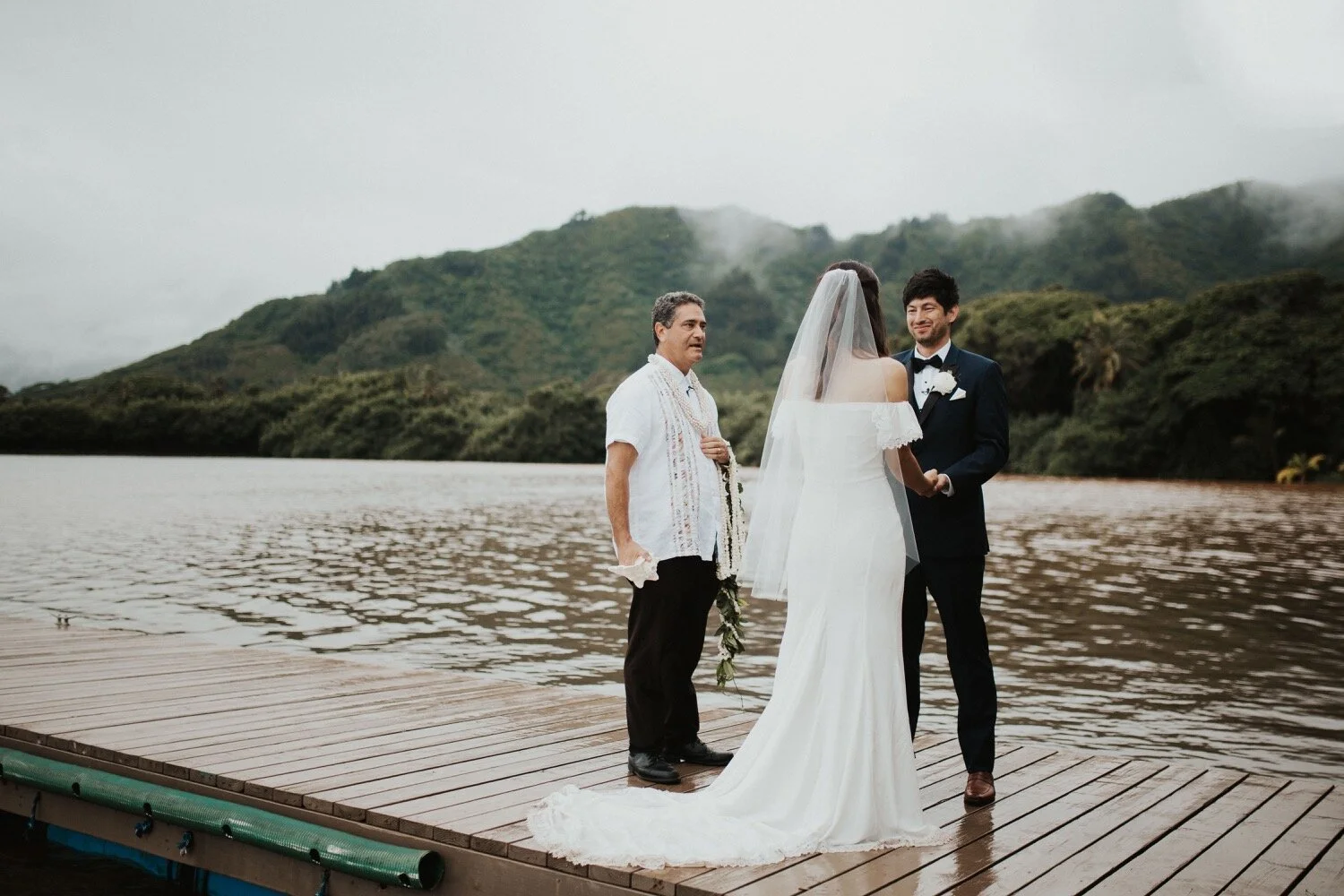 Rainy Kualoa Hale Nanea Wedding