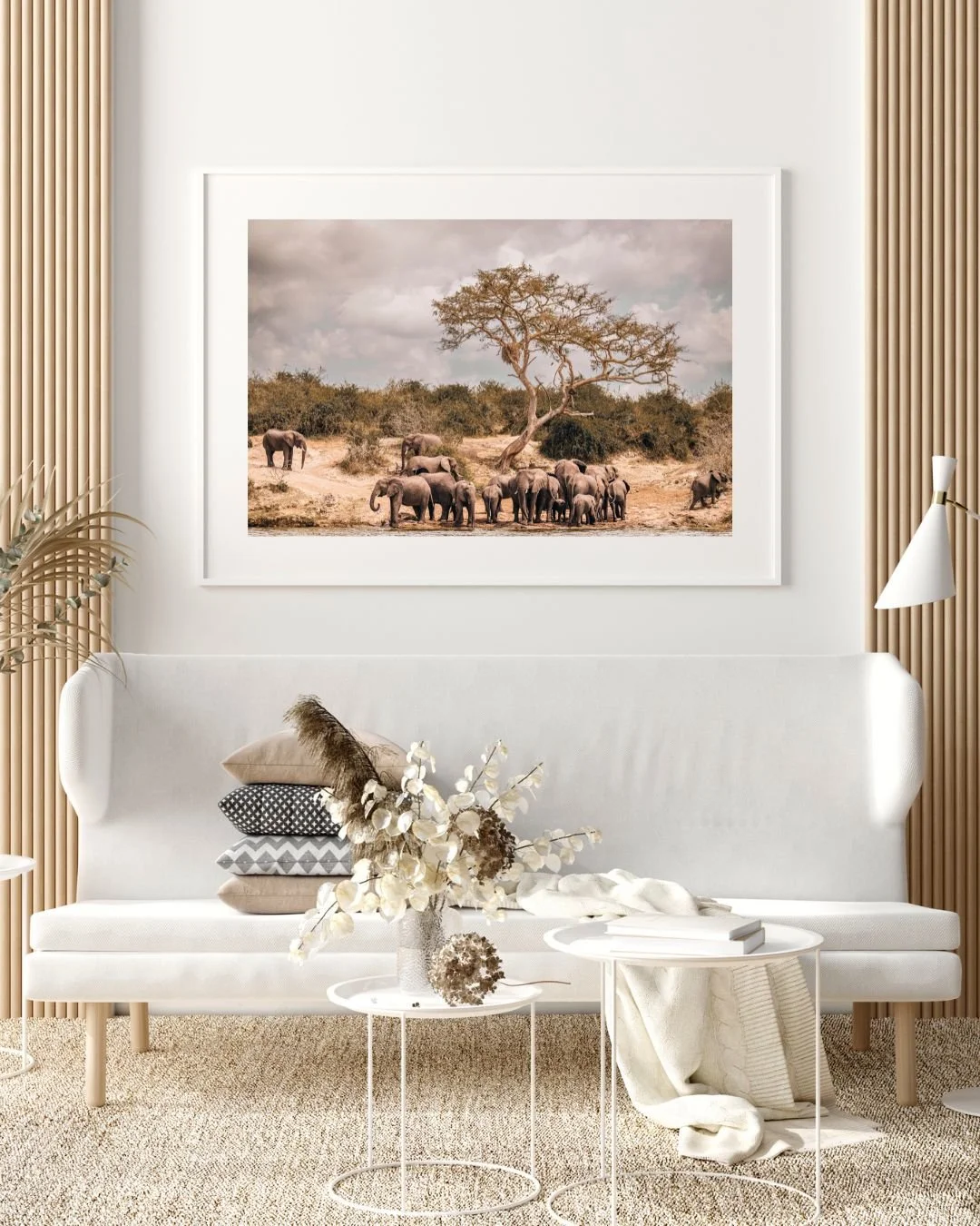 Beige White Aesthetic Modern Living Room Wall Art Photography Poster Frame Mockup Instagram Post.jpg