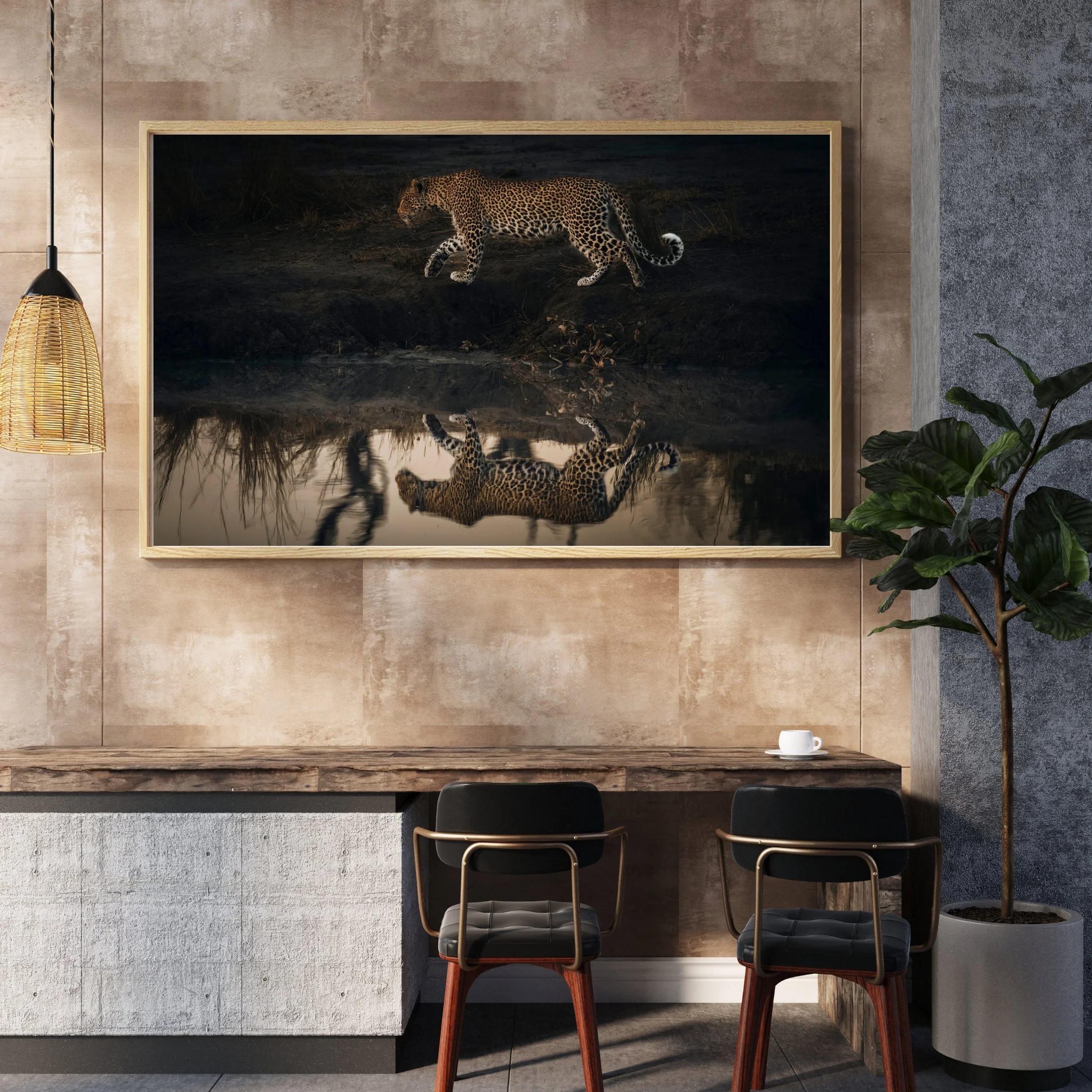 A Reflection of a Leopard