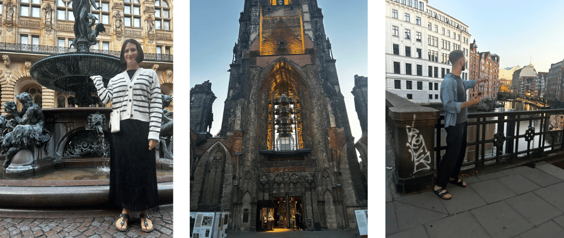 Familie entdeckt Hamburg bei einer Stadtrallye – Sehenswürdigkeiten, Kirche und Speicherstadt bei einer Schnitzeljagd für Kinder.
