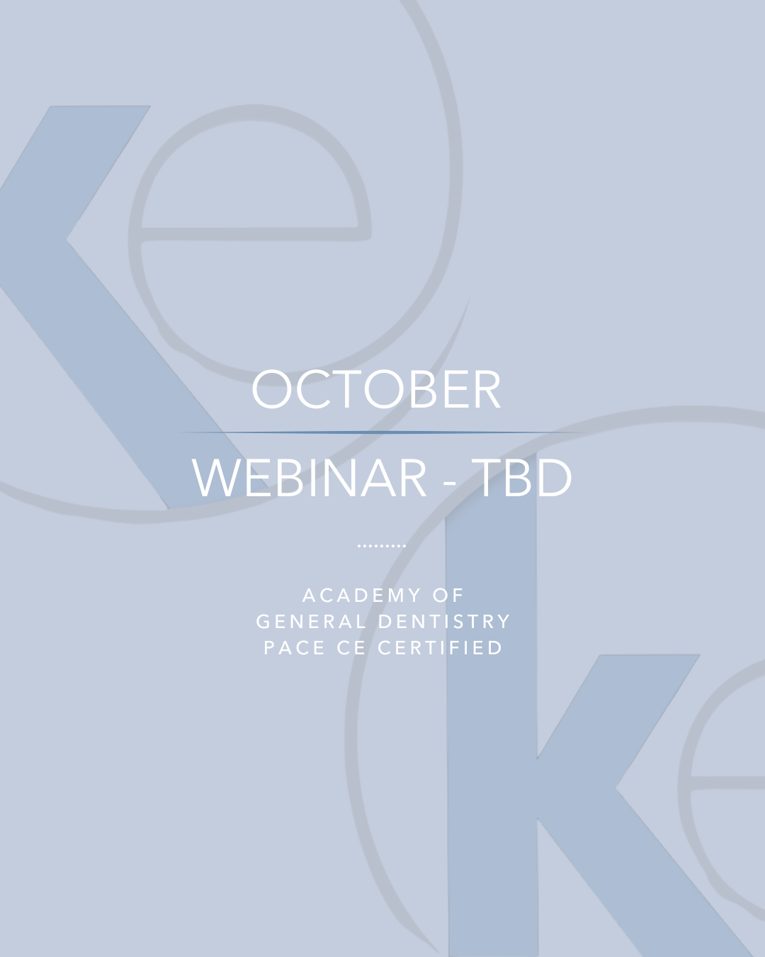 October Webinar - October 15th