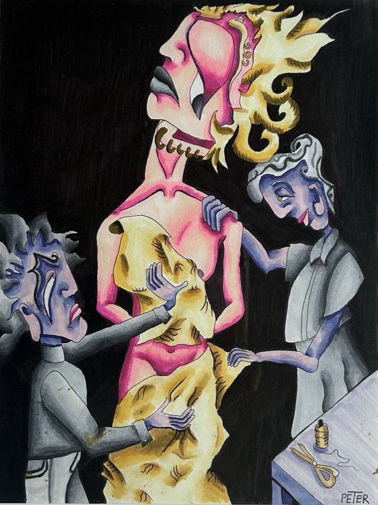 Marker on paper, 8 x 12 in. 2022.