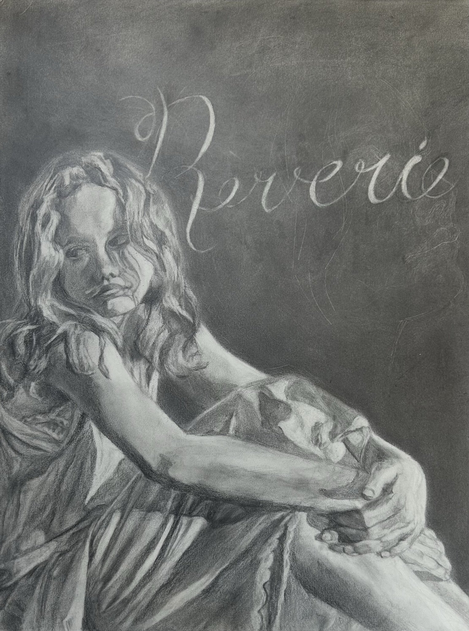 Reverie Poster. Graphite on illustration board. 24 x 18 in. 2024.