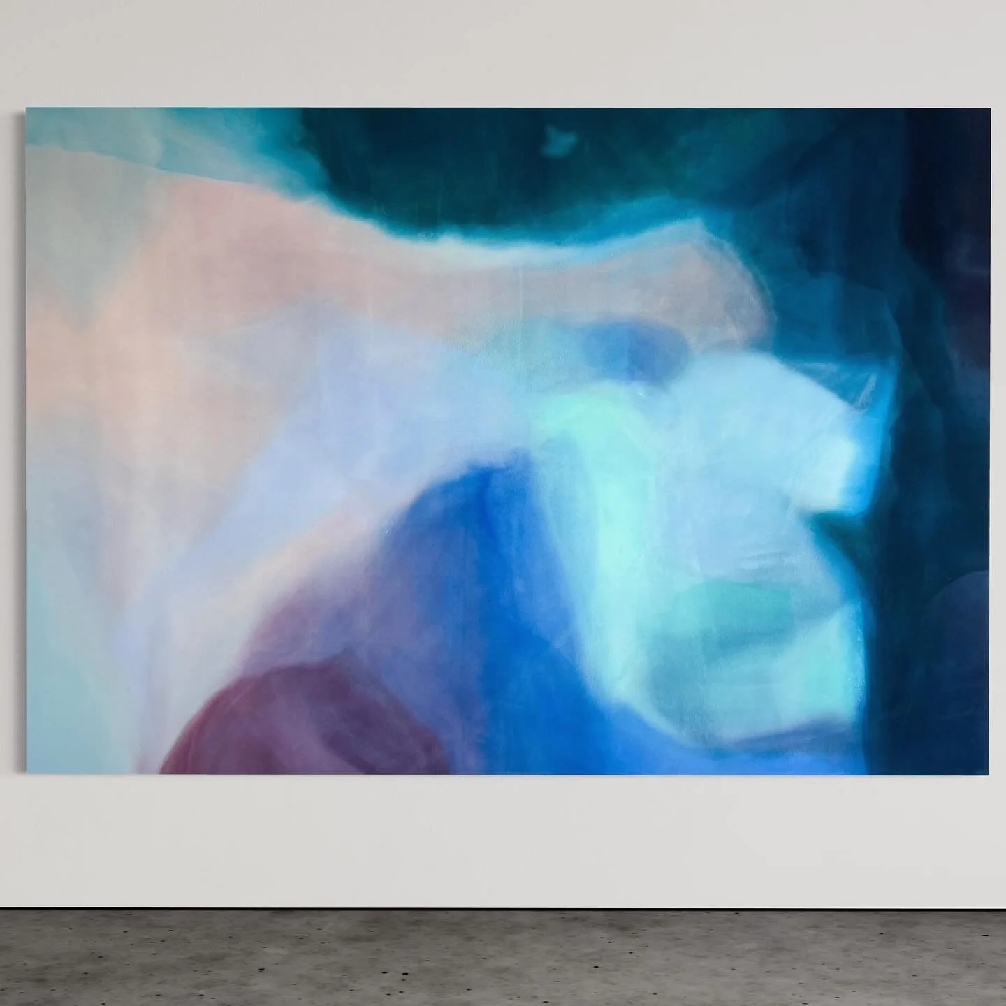&lsquo;I desire for you more than is in my power to give, so I pray&rsquo;
54 in x 78 in
acrylic on raw canvas 
.
up in the showroom in-person, and online at alexagrambush.com 🩵