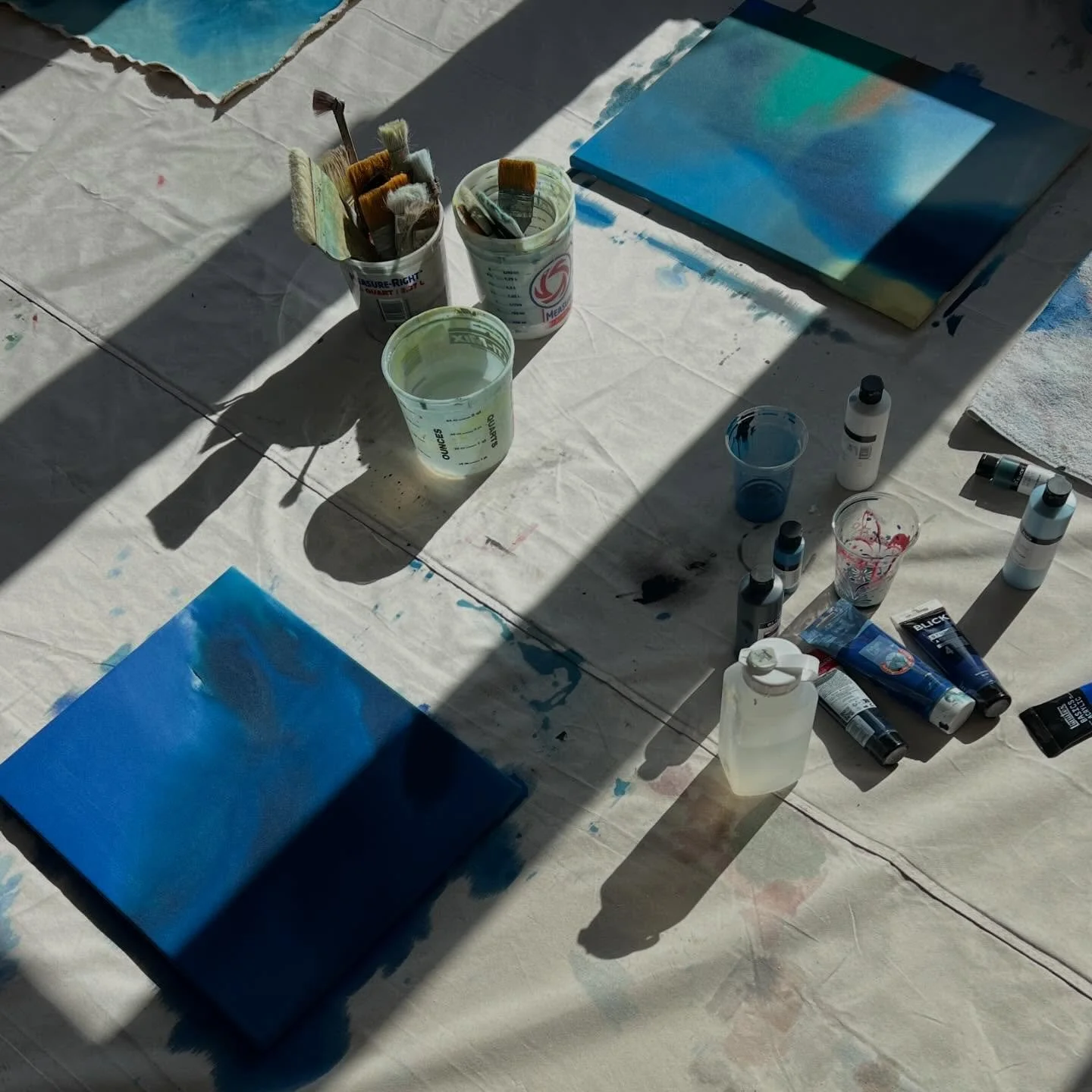 new paintings for an in town install coming up in april 💙