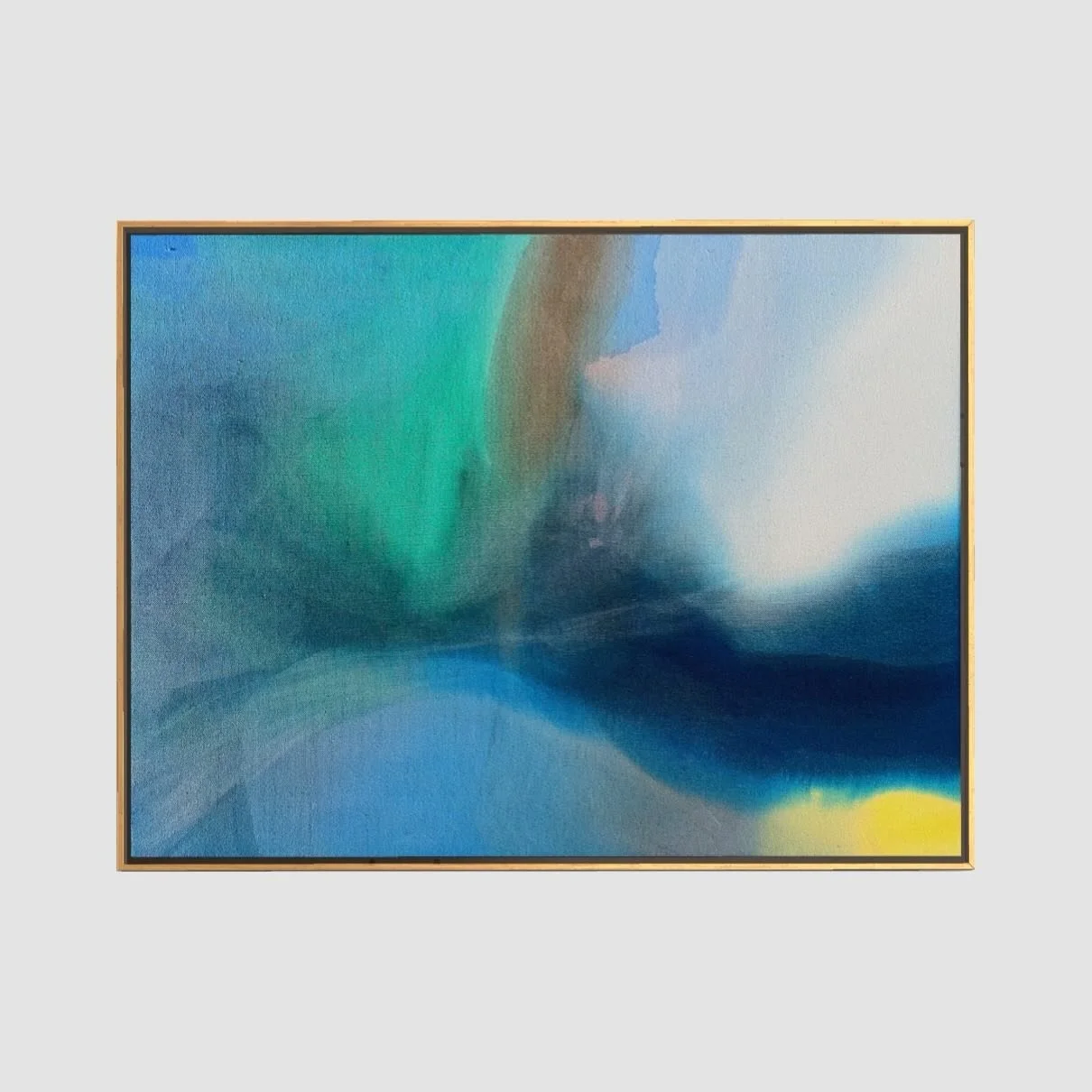 &lsquo;All that we see is not all that there is&rsquo;
18 in x 24 in
acrylic on raw canvas 
.
on view and available at @cookshouse and alexagrambush.com 💛