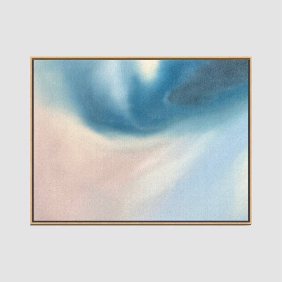 &lsquo;A reminder that living is a thing of wonder&rsquo;
18 in x 24 in
acrylic on raw canvas 
.
available on alexagrambush.com 🤍